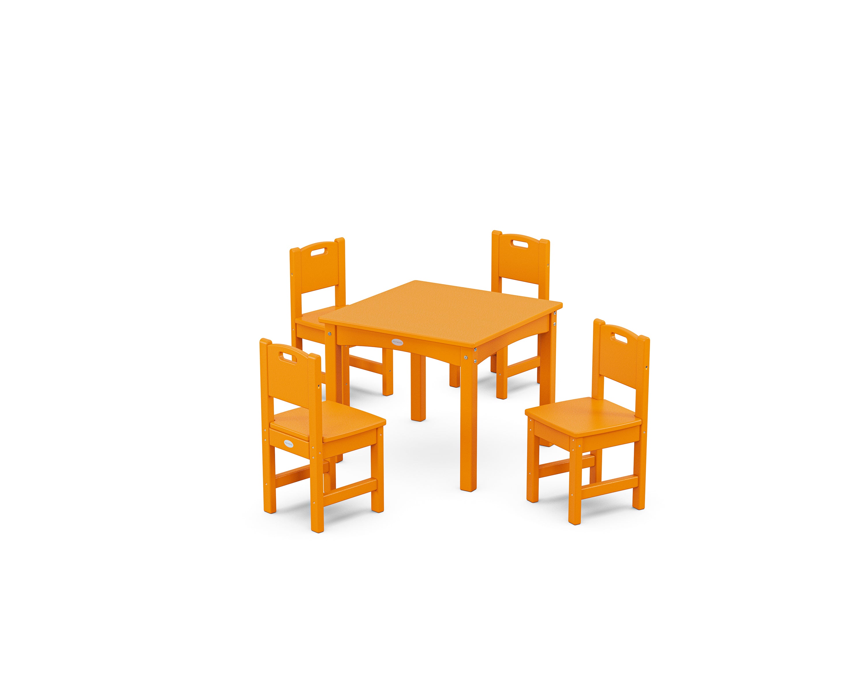 POLYWOOD® Toddler 5-Piece Dining Set in Tangerine