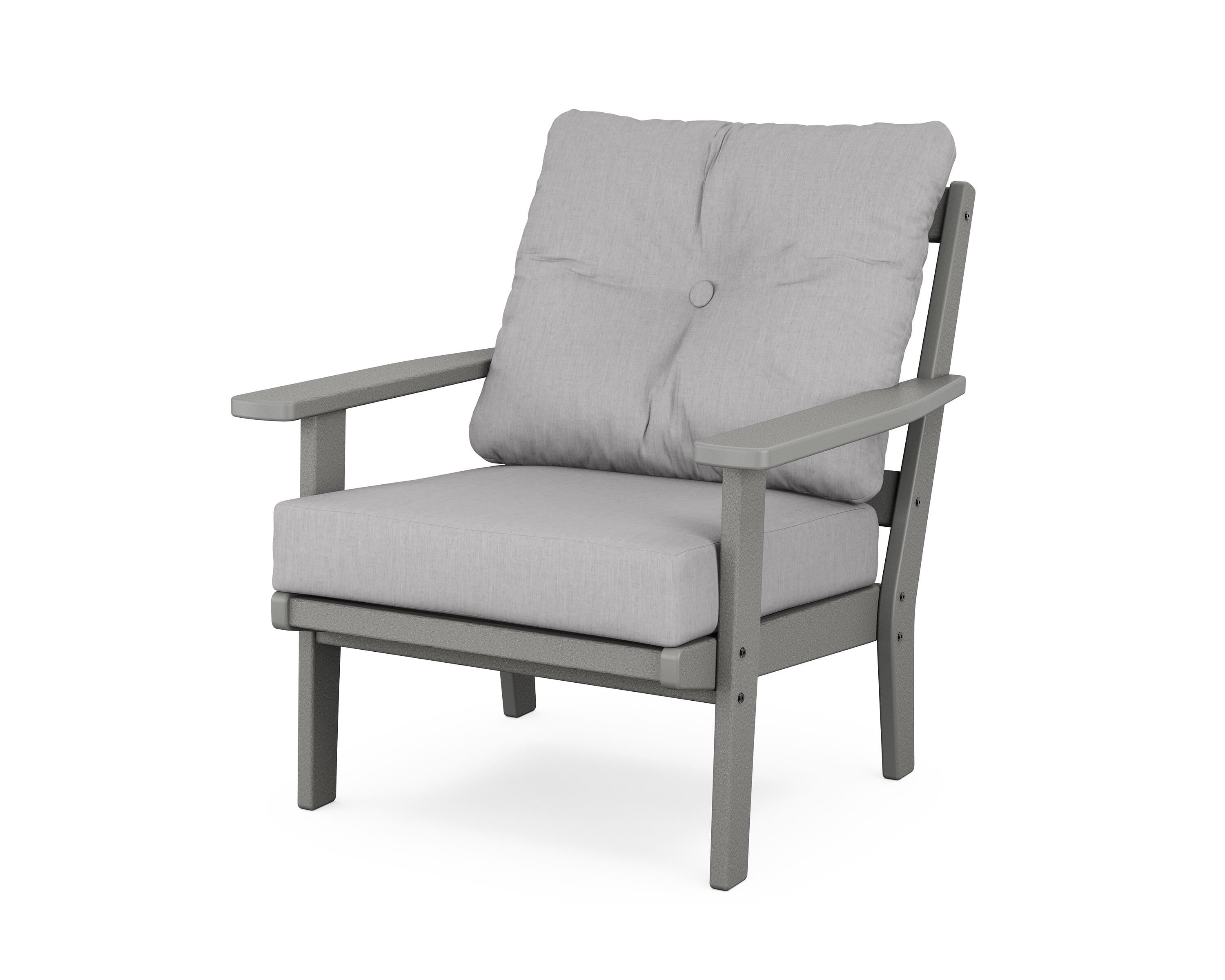 POLYWOOD® Oxford Deep Seating Chair in Slate Grey / Granite
