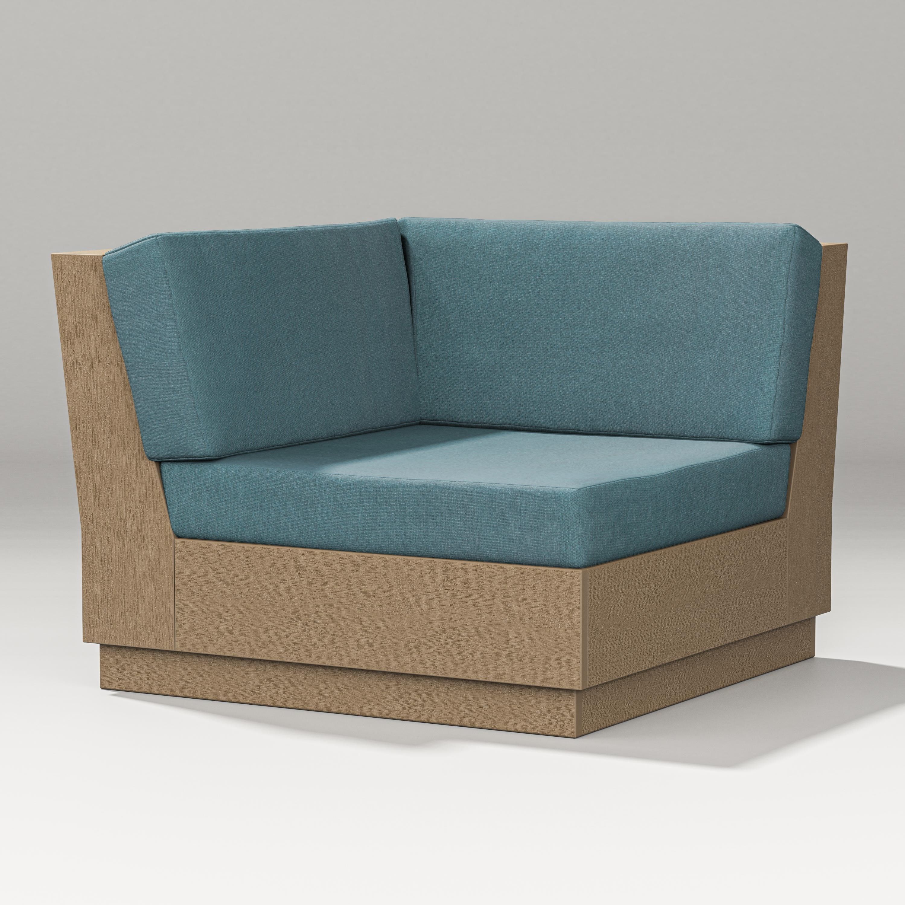 PW Designer Series Elevate Modular Corner Chair in Vintage Sahara / Ocean Teal