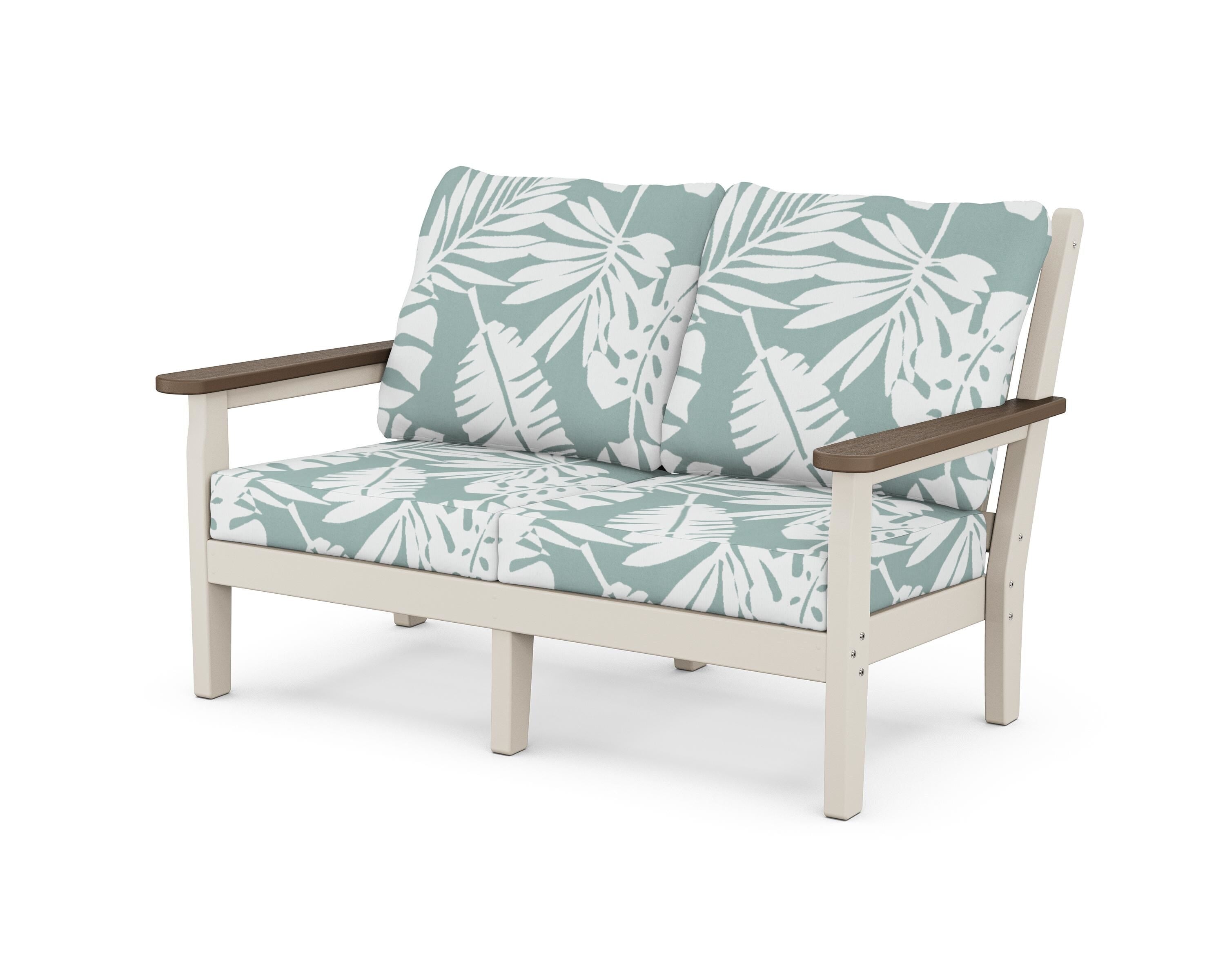 POLYWOOD® Chippendale Deep Seating Loveseat in Sand / Kona / Leaf Glacier Spa