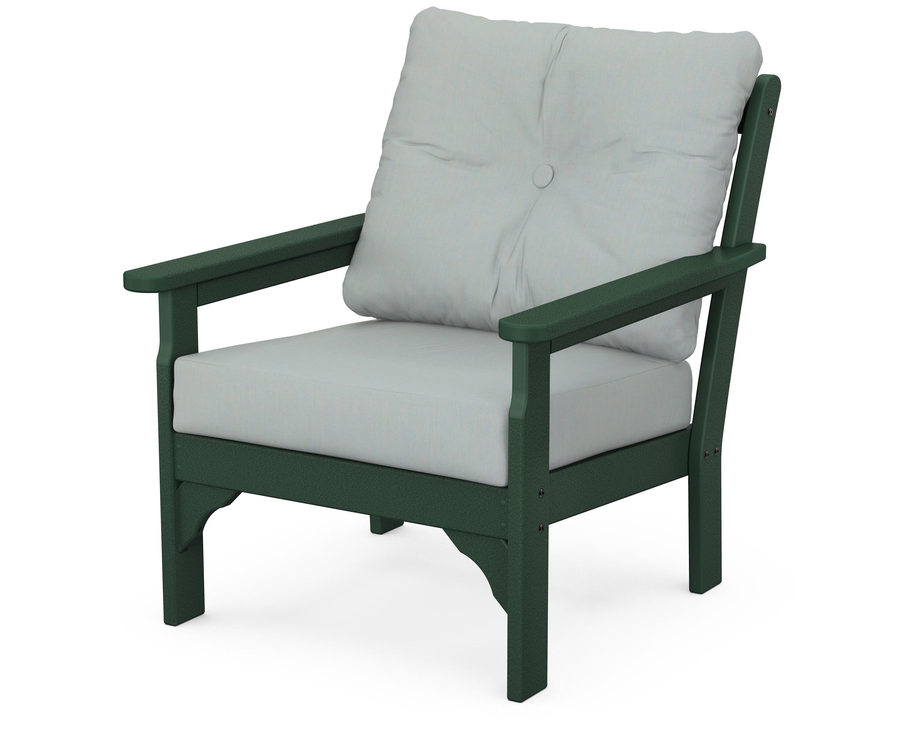 POLYWOOD® Vineyard Deep Seating Chair in Green / Spa