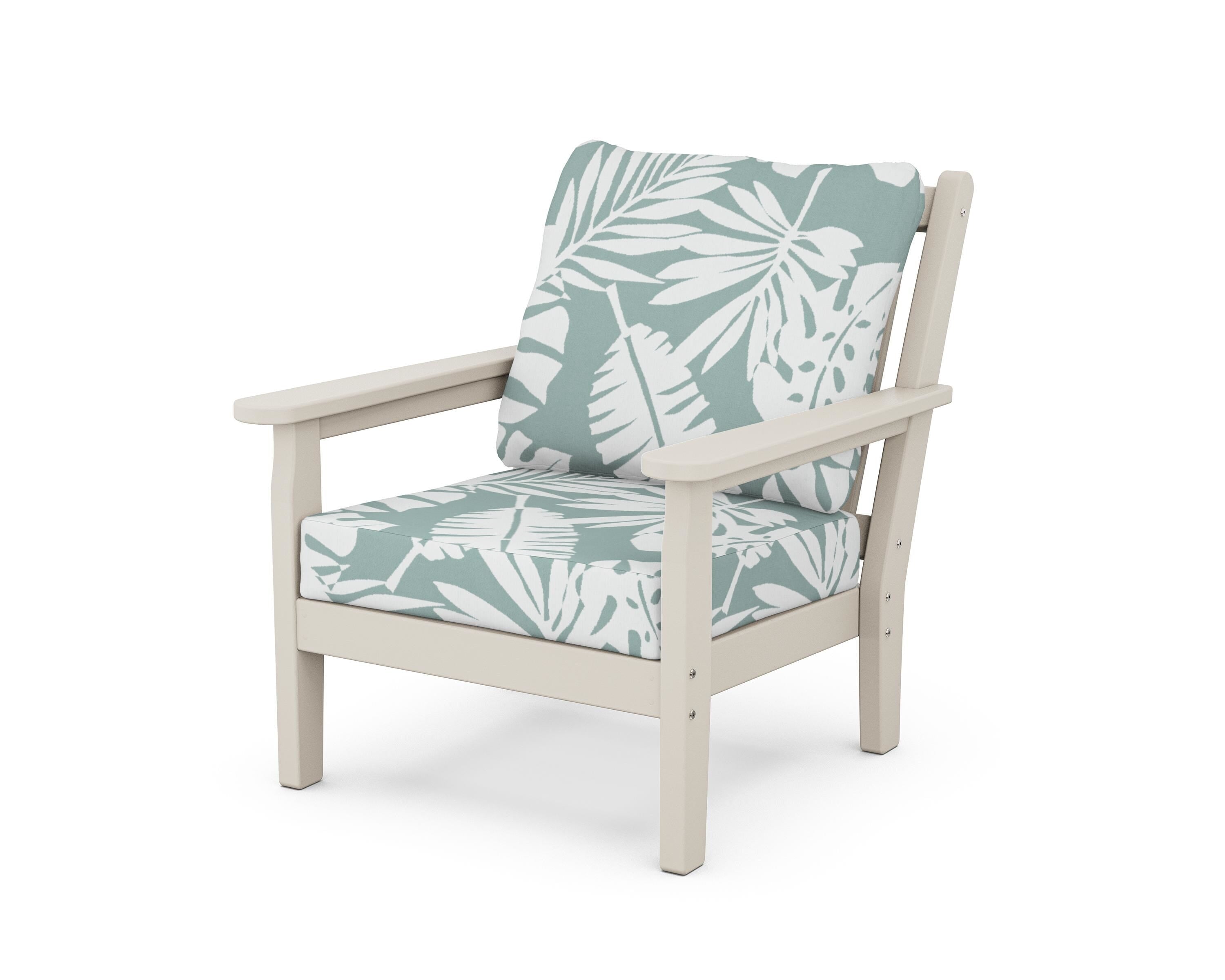 POLYWOOD® Chippendale Deep Seating Chair in Sand / Leaf Glacier Spa