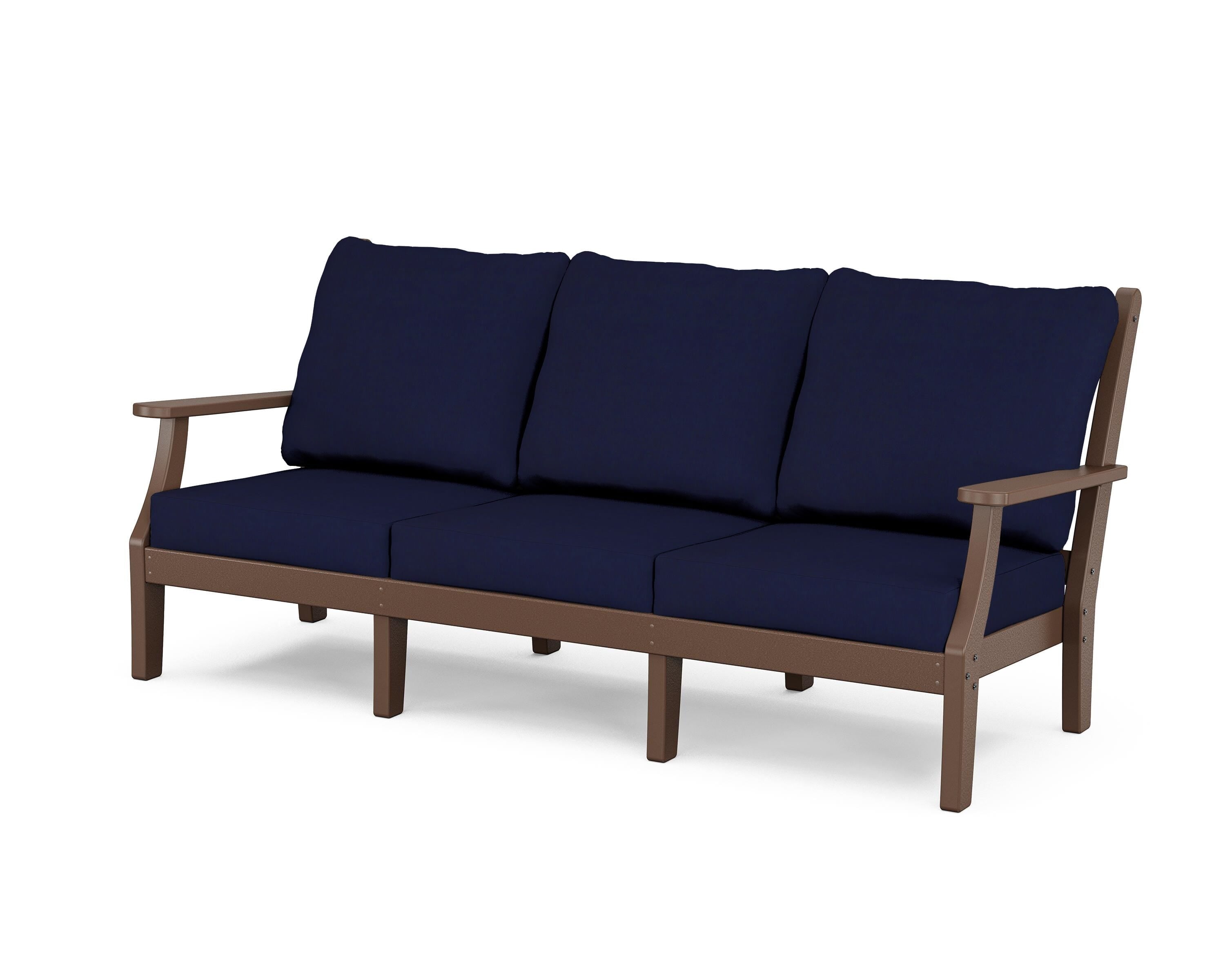 Country Living Wovendale Deep Seating Sofa in Mahogany / Navy