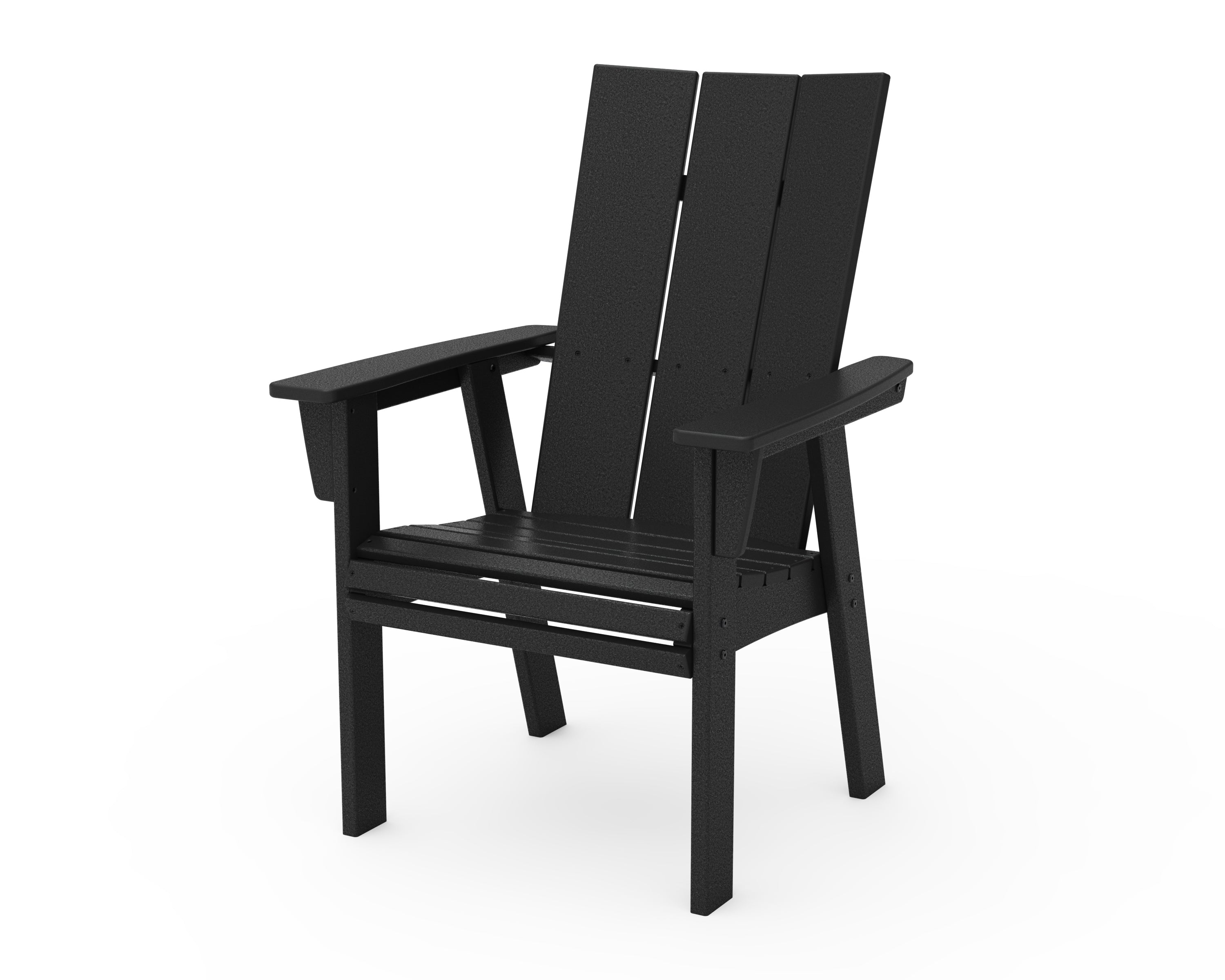 POLYWOOD® Modern Curveback Adirondack Dining Chair in Black