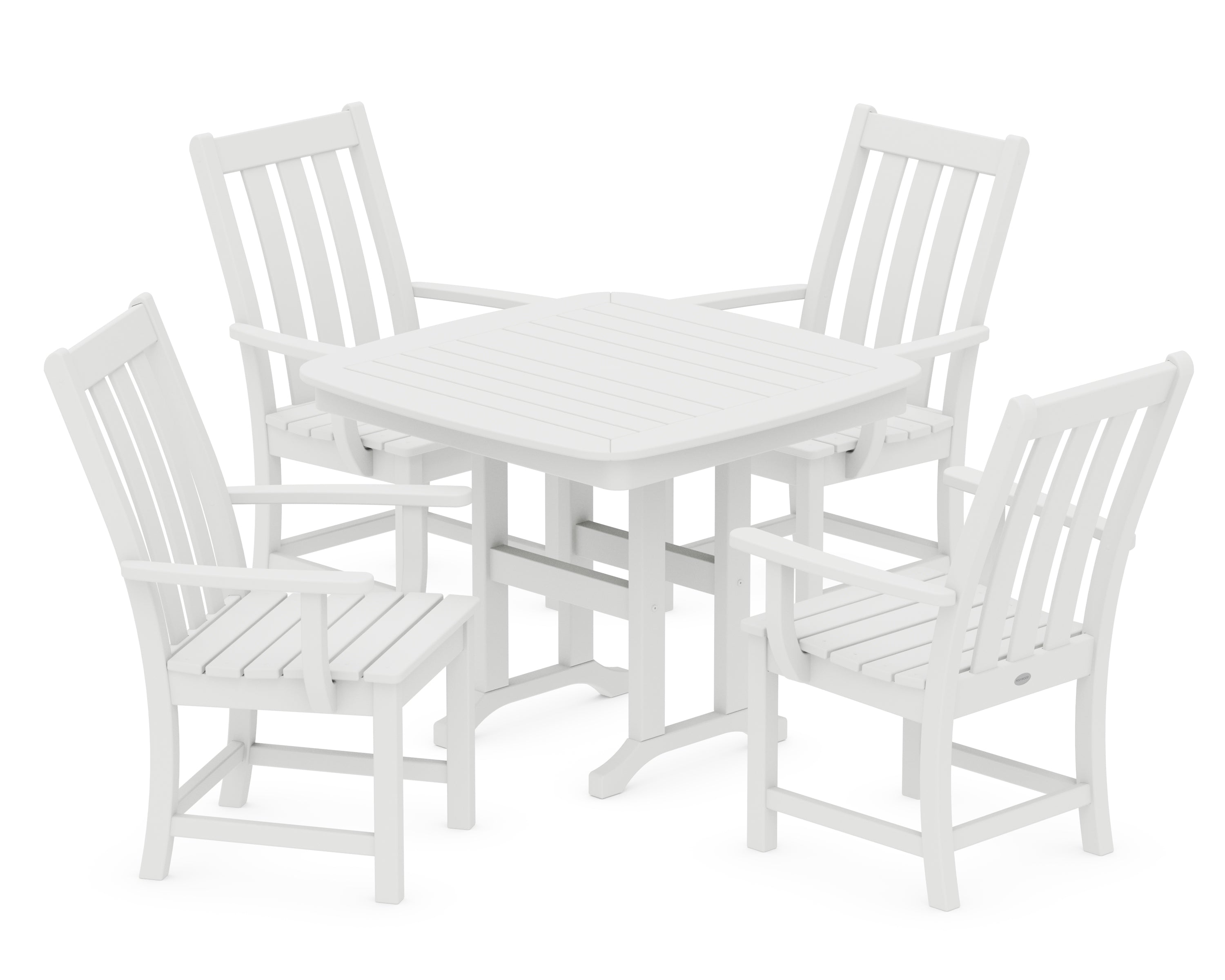 POLYWOOD® Vineyard 5-Piece Dining Set in White