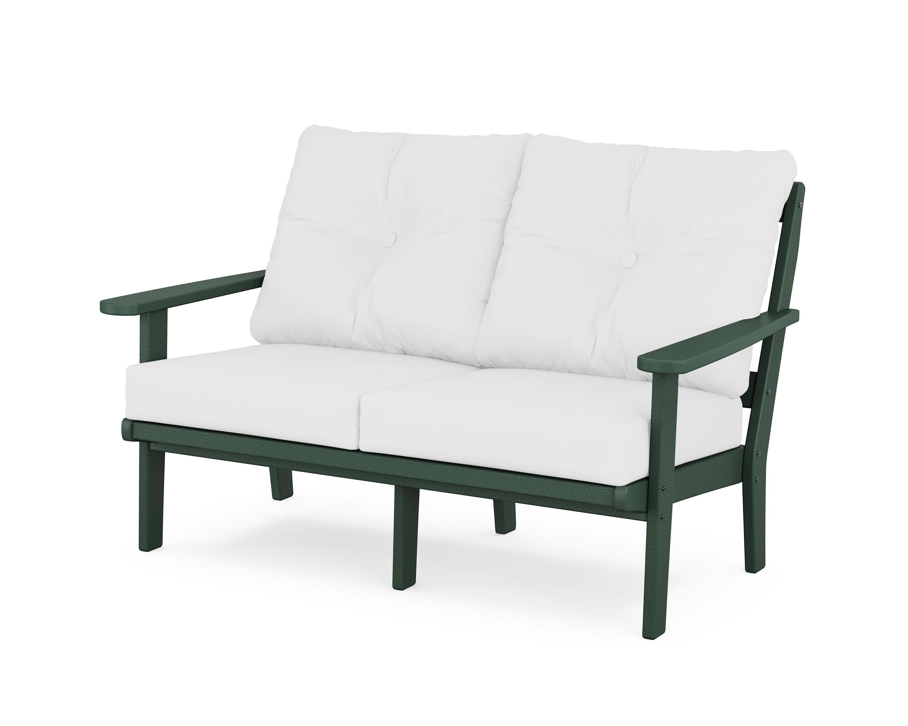 POLYWOOD® Mission Deep Seating Loveseat in Green / Natural