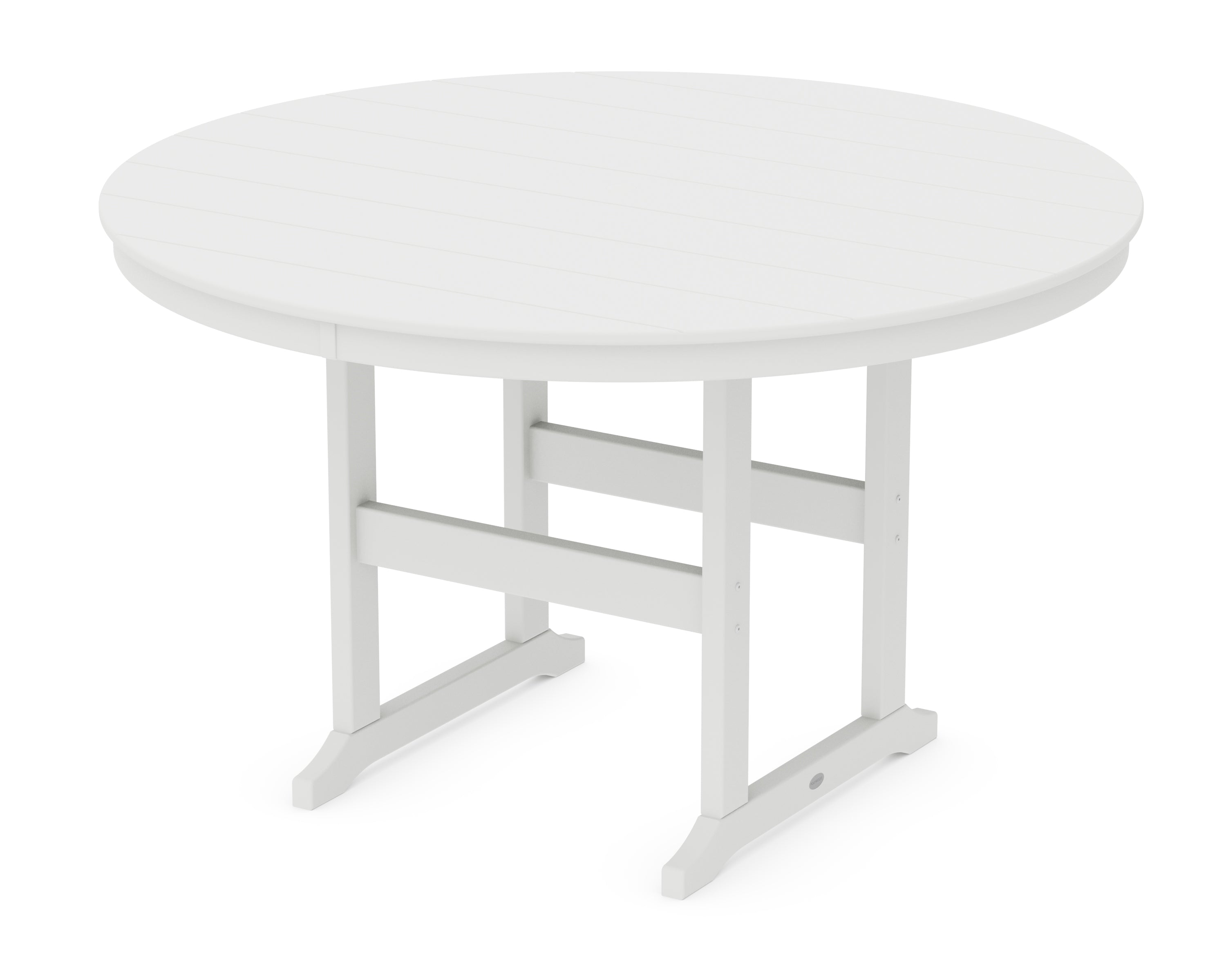 POLYWOOD® 60" Round Farmhouse Counter Table in White