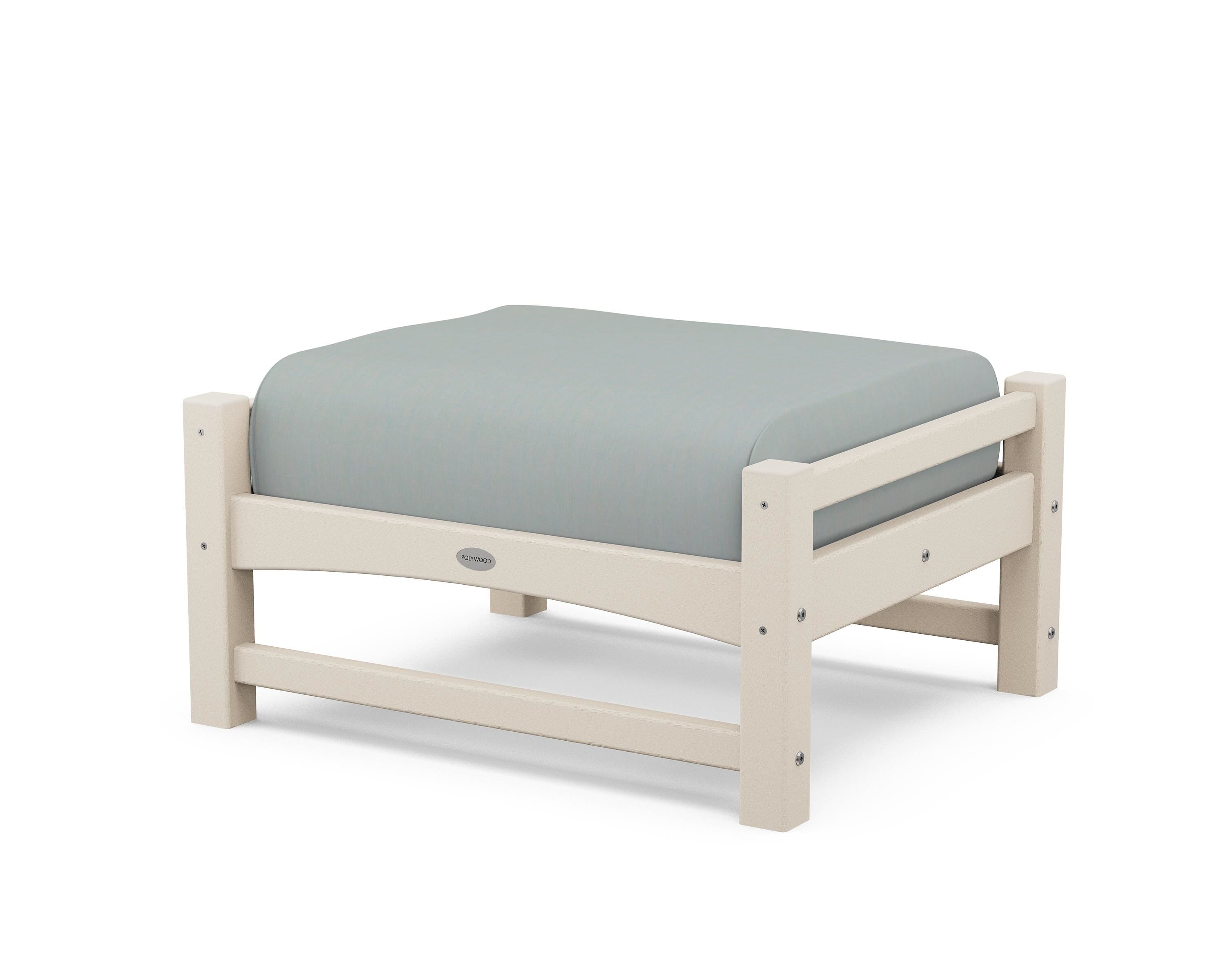 POLYWOOD® Club Ottoman in Sand / Spa