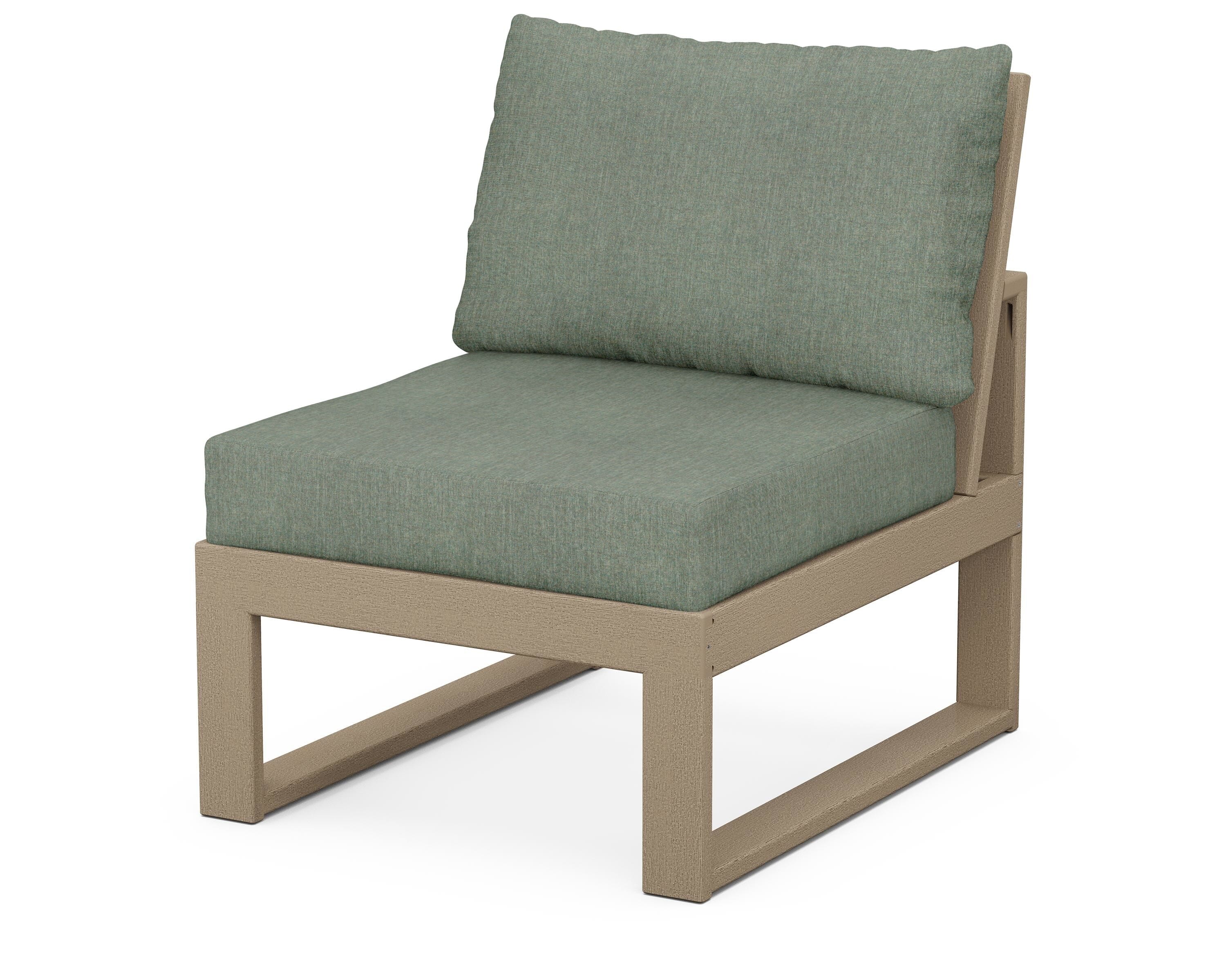 Unbranded Modular Armless Chair in Vintage Sahara / Cast Sage