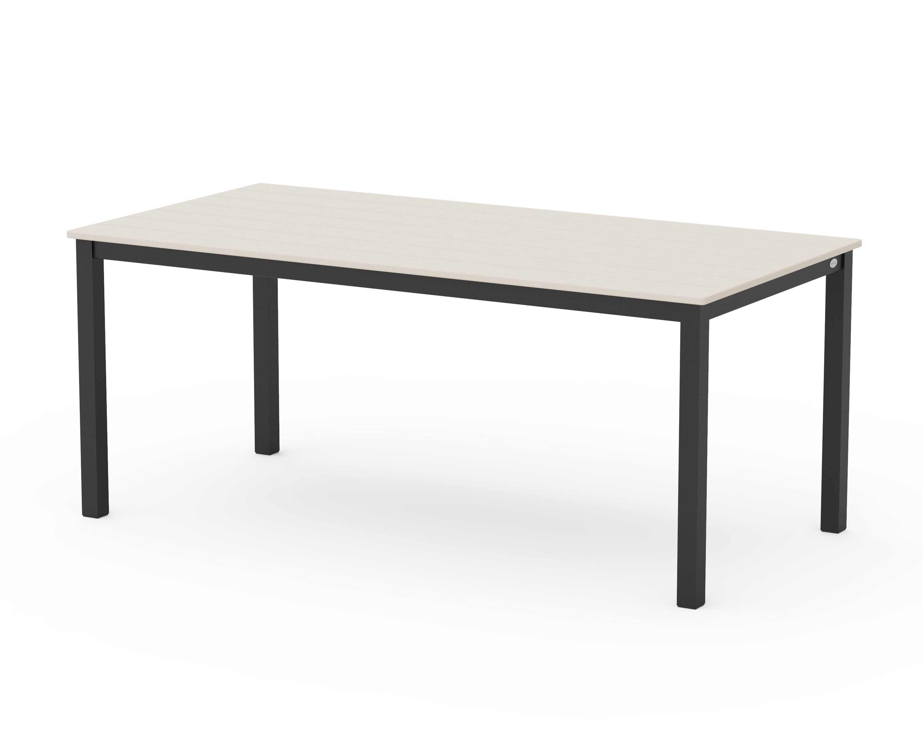 POLYWOOD® Main Street 36" x 72" Dining Table in Black / Sand