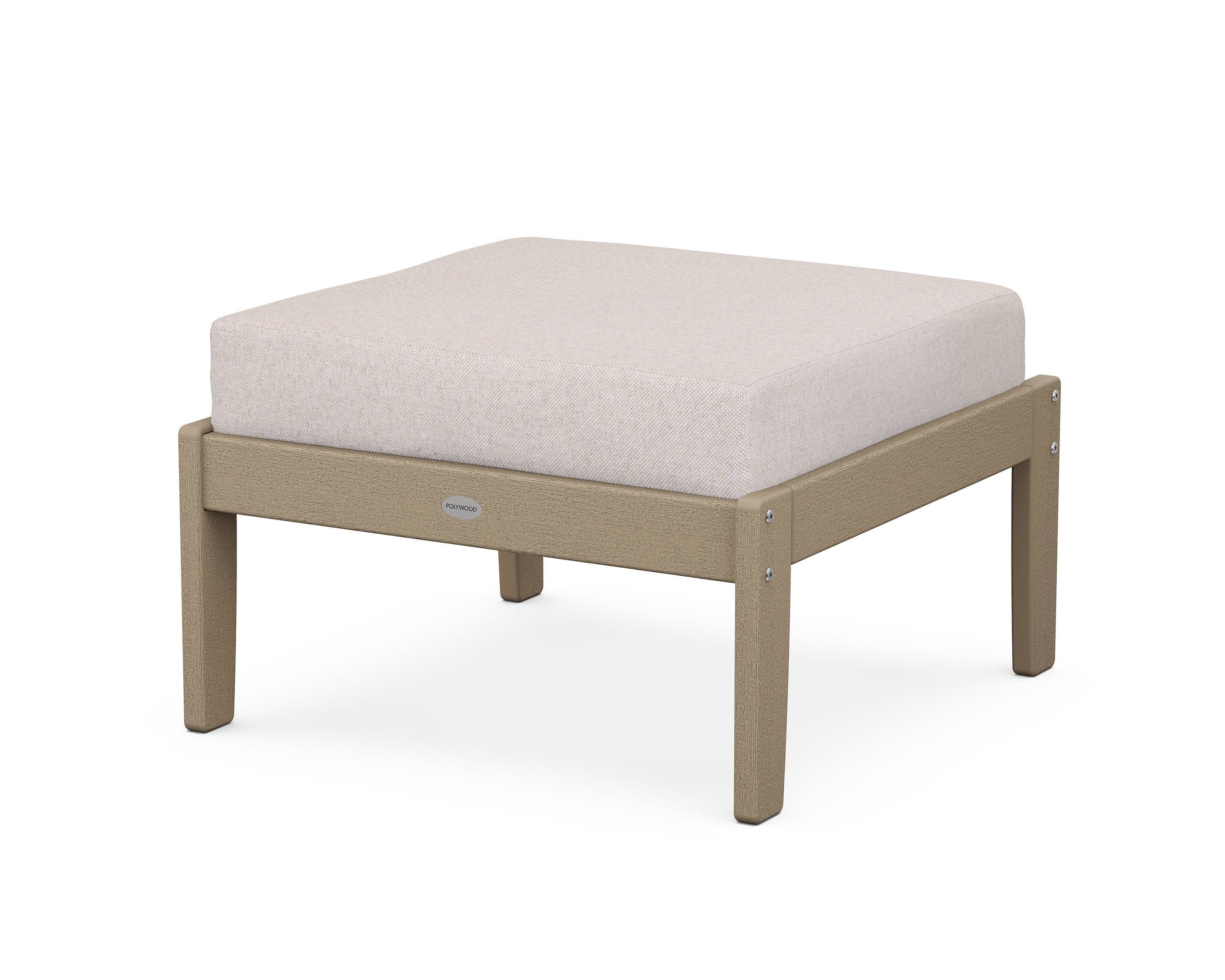 POLYWOOD® Braxton Deep Seating Ottoman in Vintage Sahara / Dune Burlap