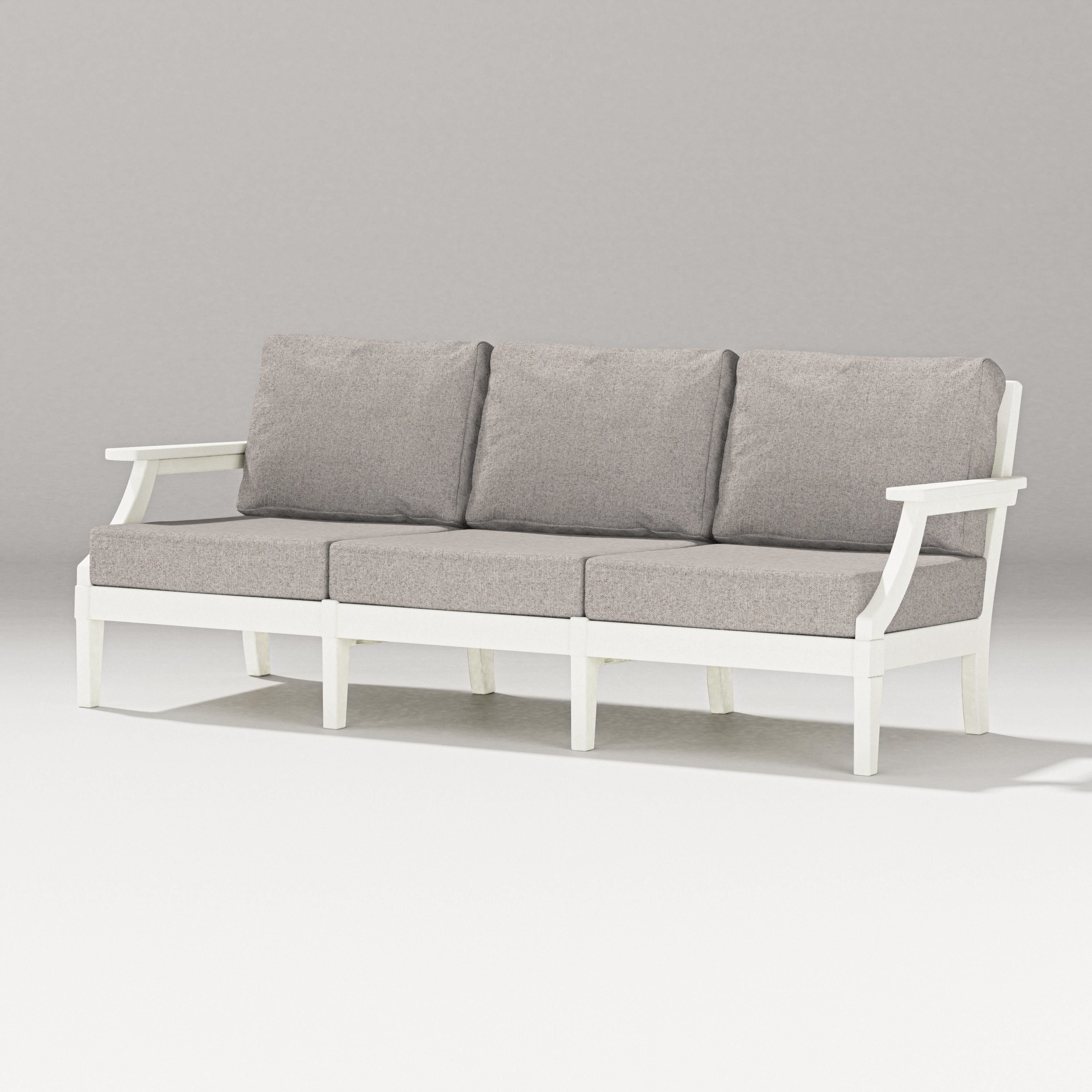 PW Designer Series Estate Sofa in Vintage White / Weathered Tweed