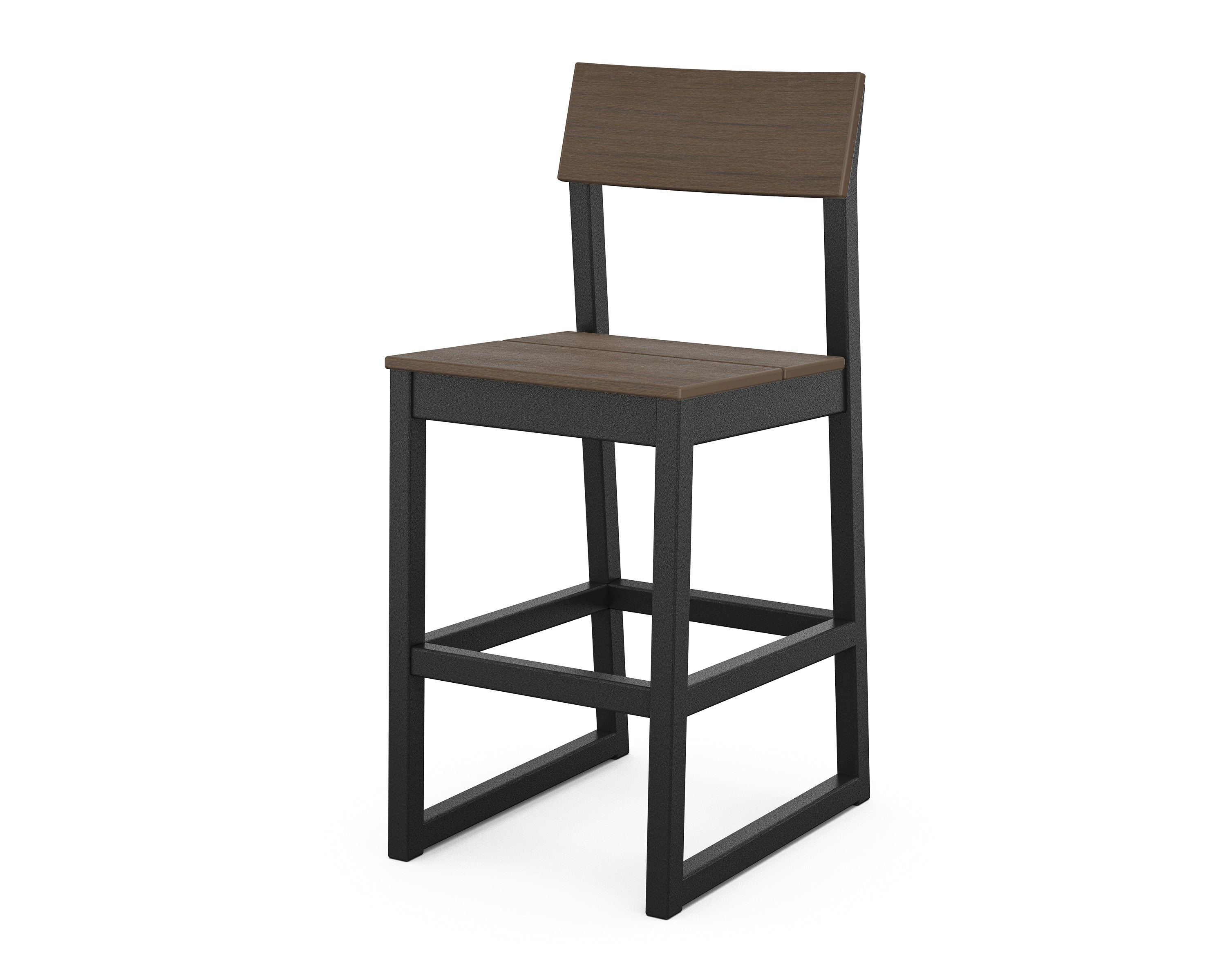 POLYWOOD® EDGE Bar Side Chair in Black / Kona