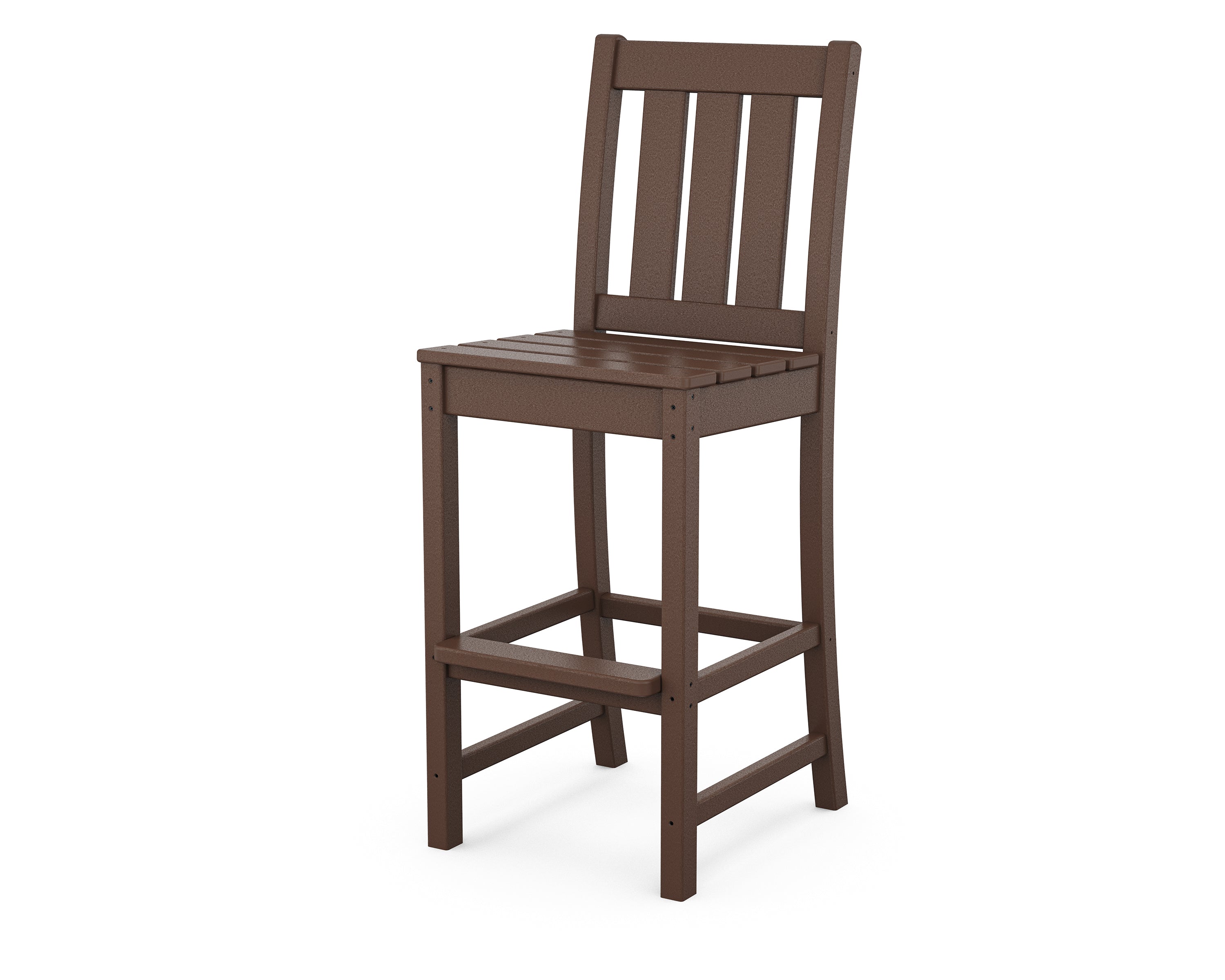 POLYWOOD® Oxford Bar Side Chair in Mahogany