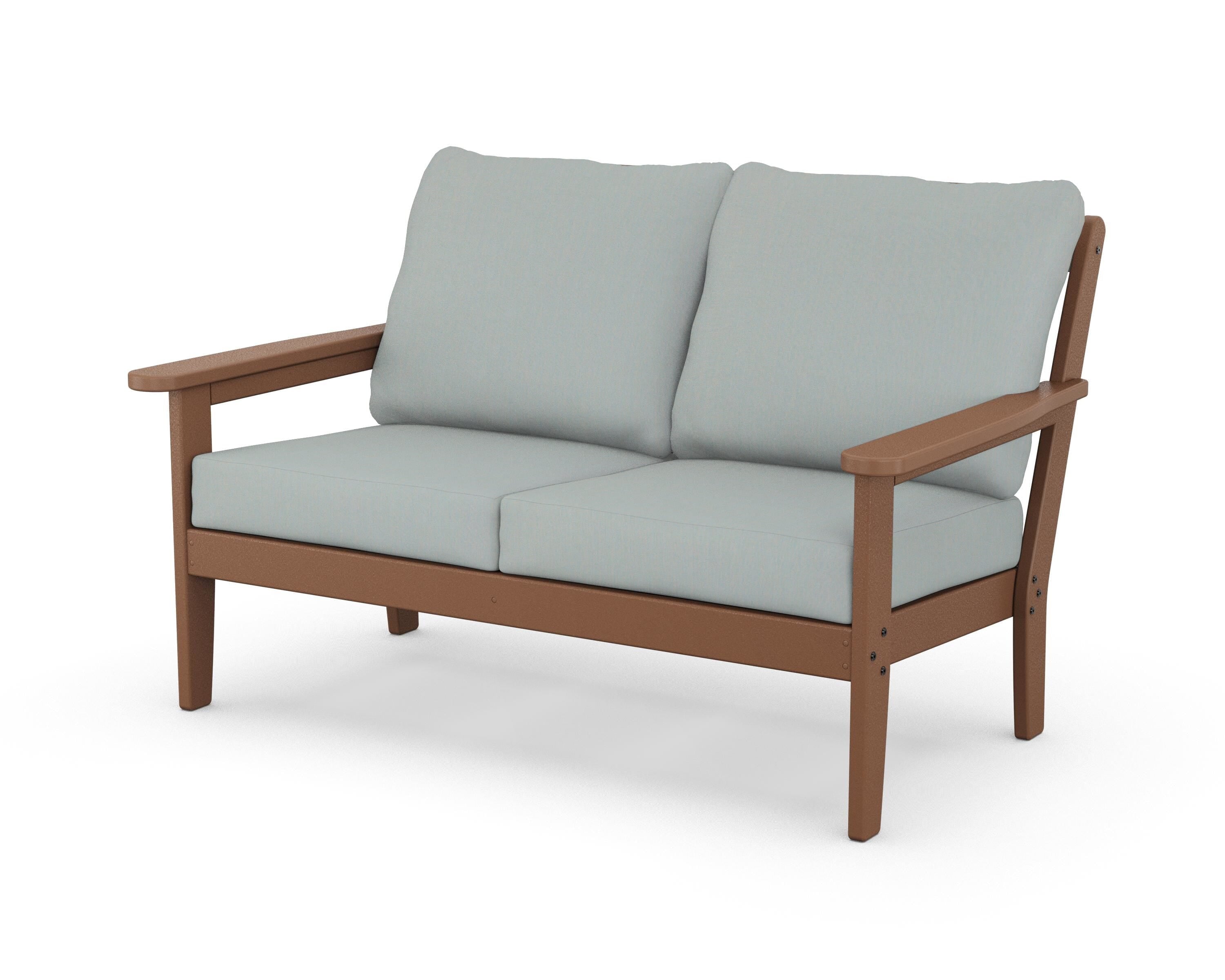 Country Living Cottage Deep Seating Loveseat in Teak / Spa