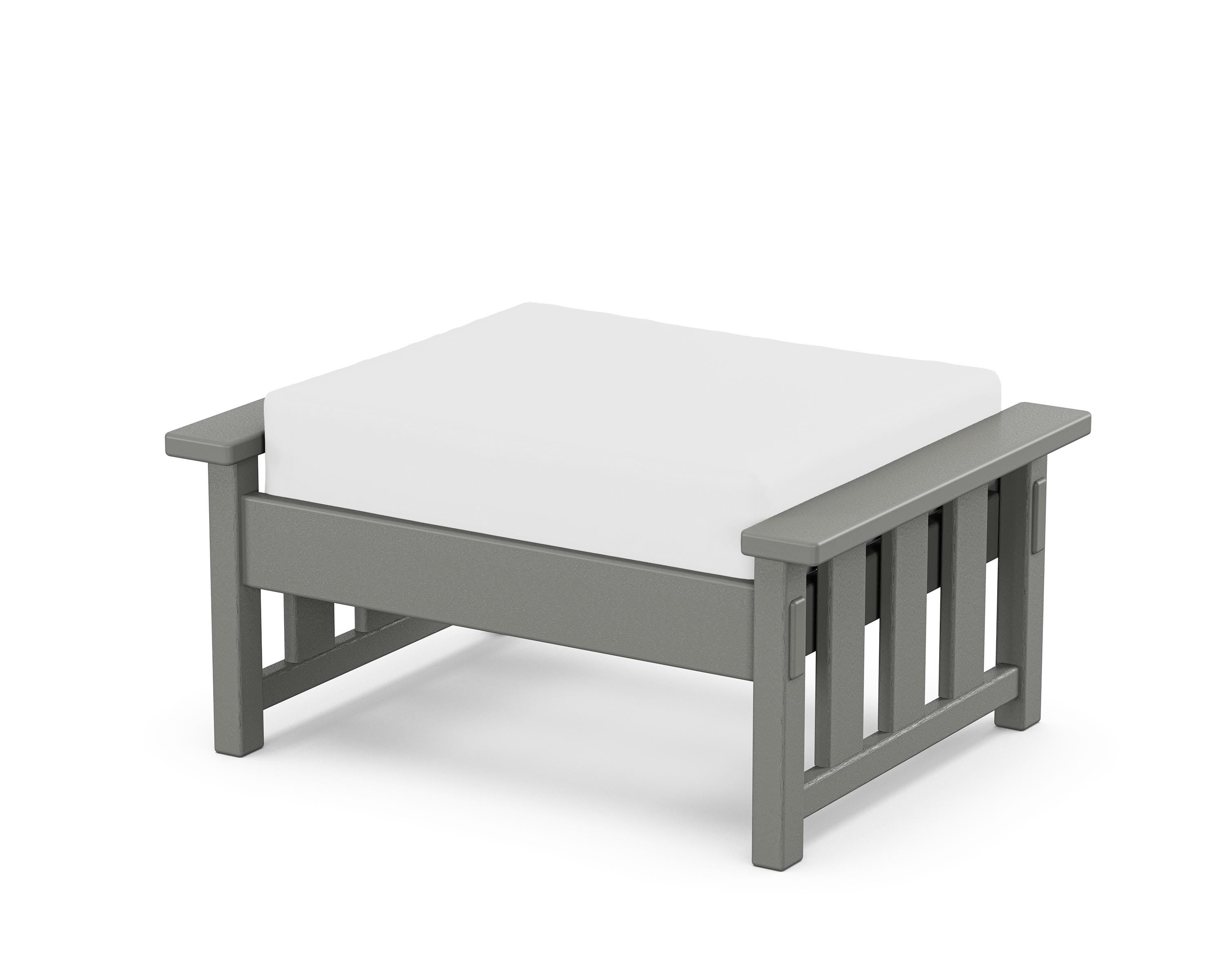 Martha Stewart by POLYWOOD® Acadia Deep Seating Ottoman in Slate Grey / Natural