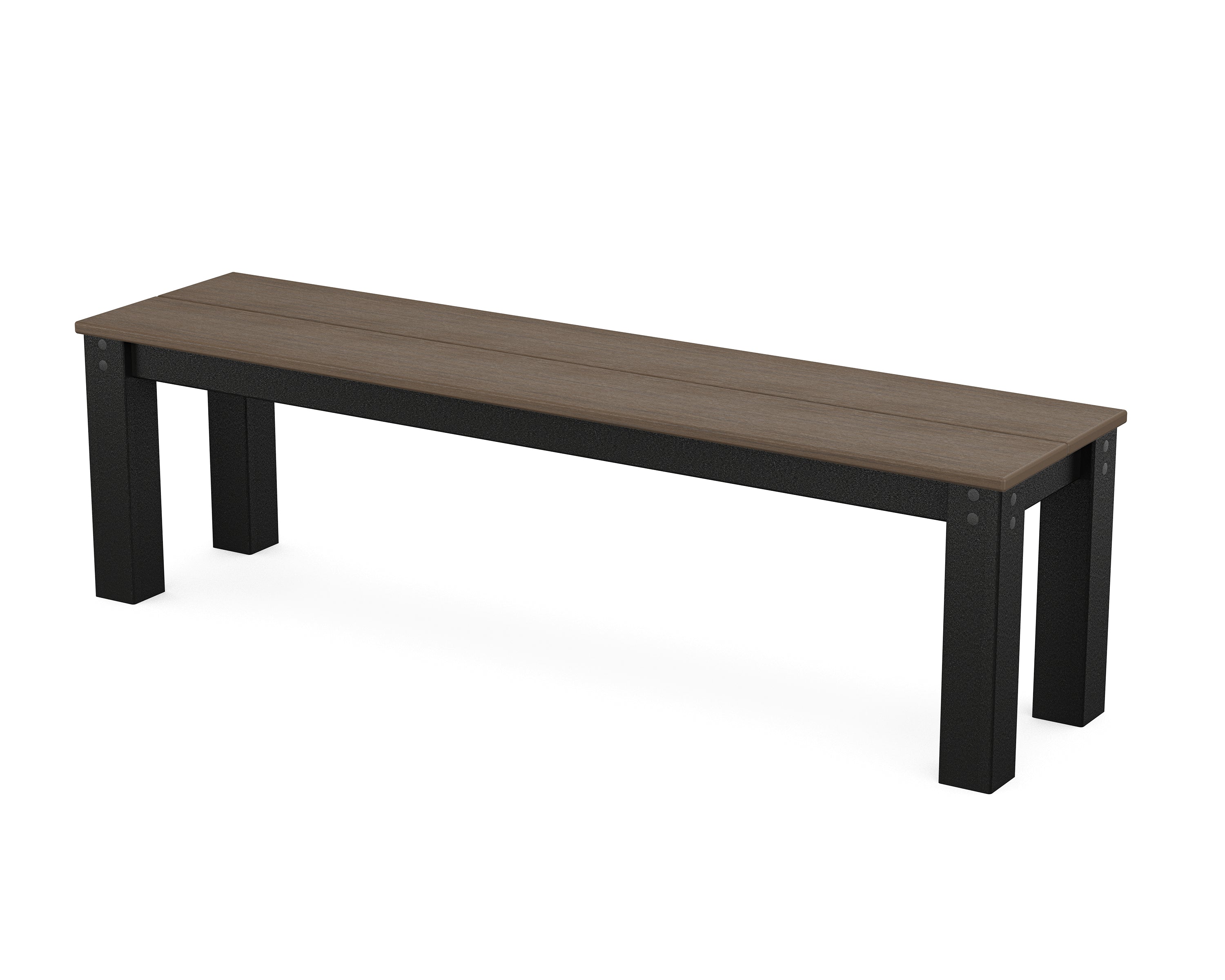 POLYWOOD® Parsons 60" Bench in Black / Kona