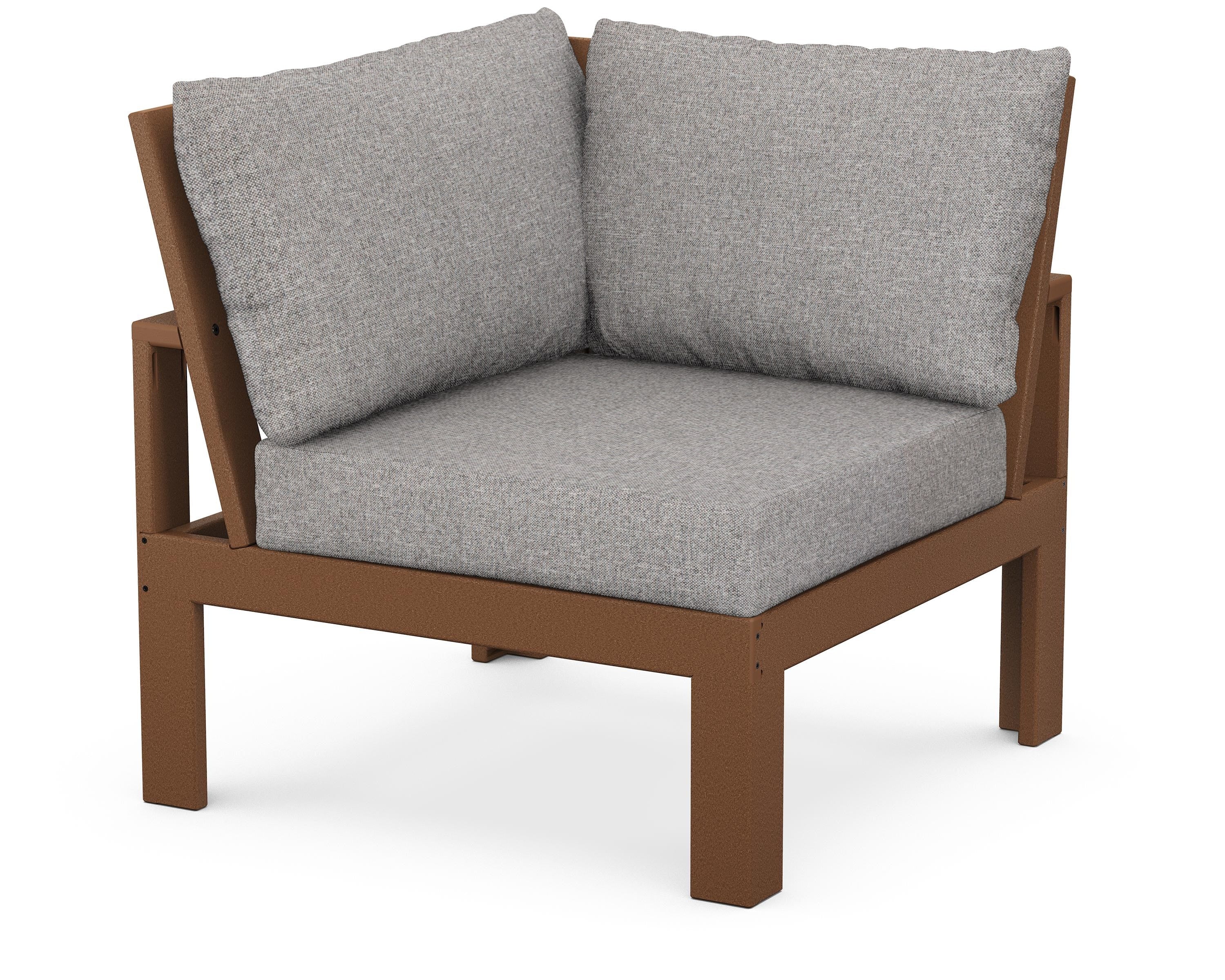 Unbranded Modular Corner Chair in Teak / Grey Mist