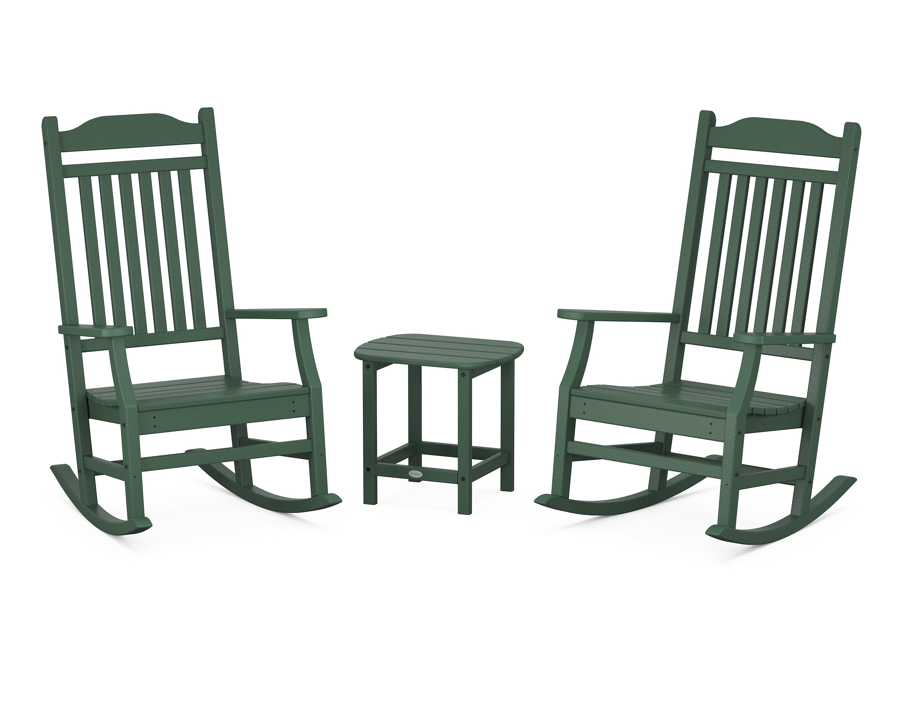Country Living Cottage Rocking Chair 3-Piece Set in Green