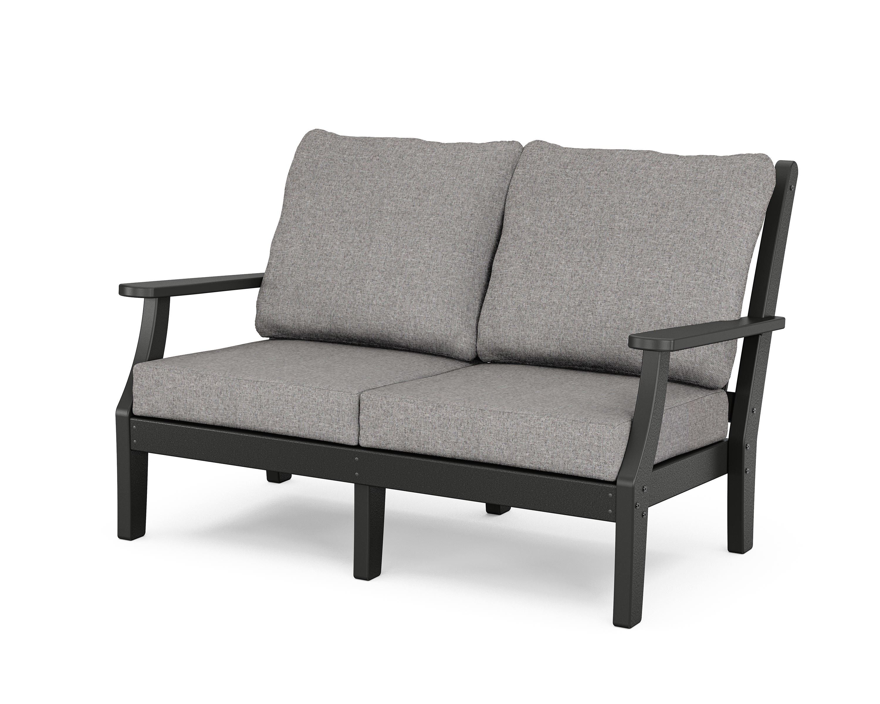 Country Living Wovendale Deep Seating Loveseat in Black / Grey Mist