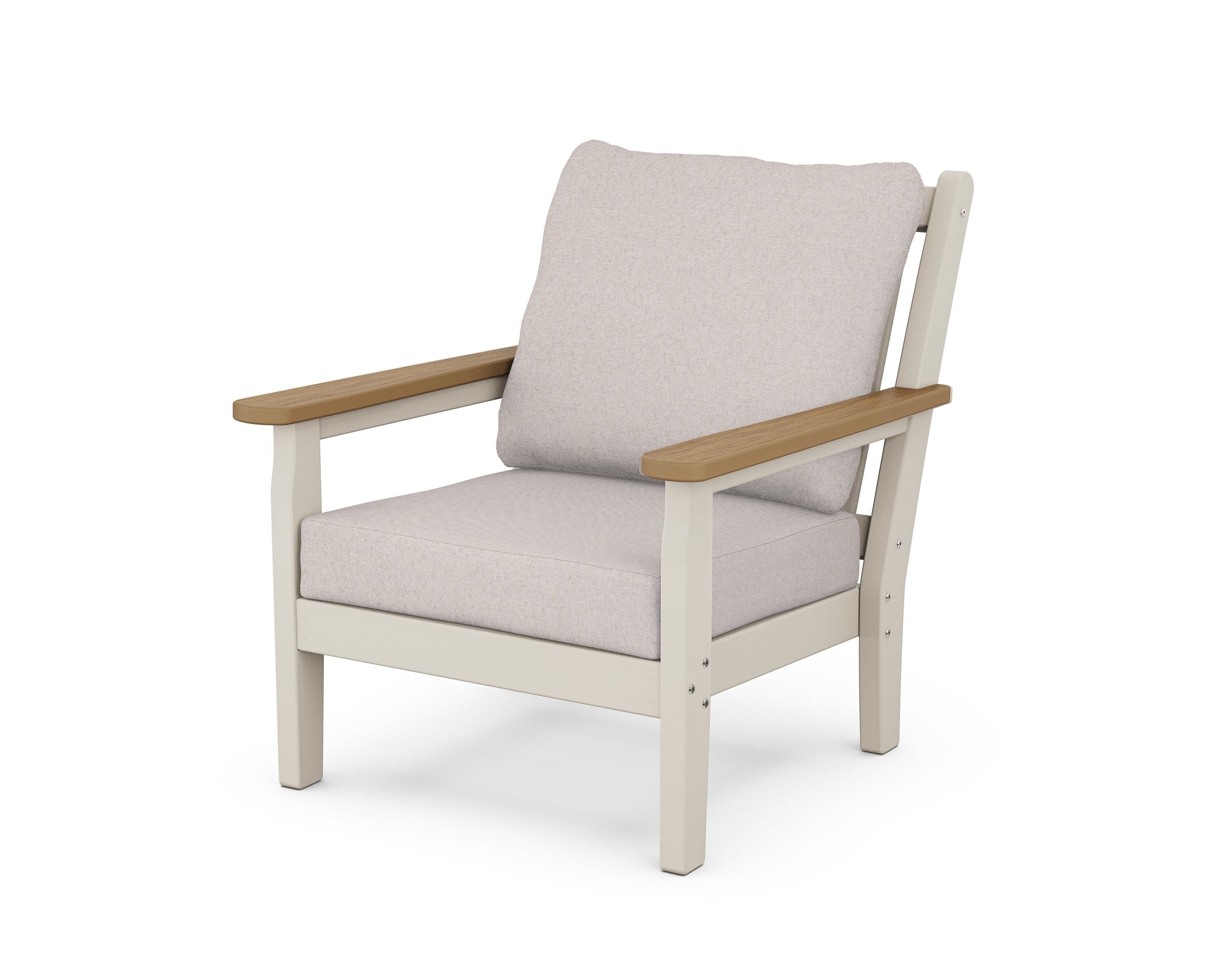 POLYWOOD® Chippendale Deep Seating Chair in Sand / Natural / Dune Burlap