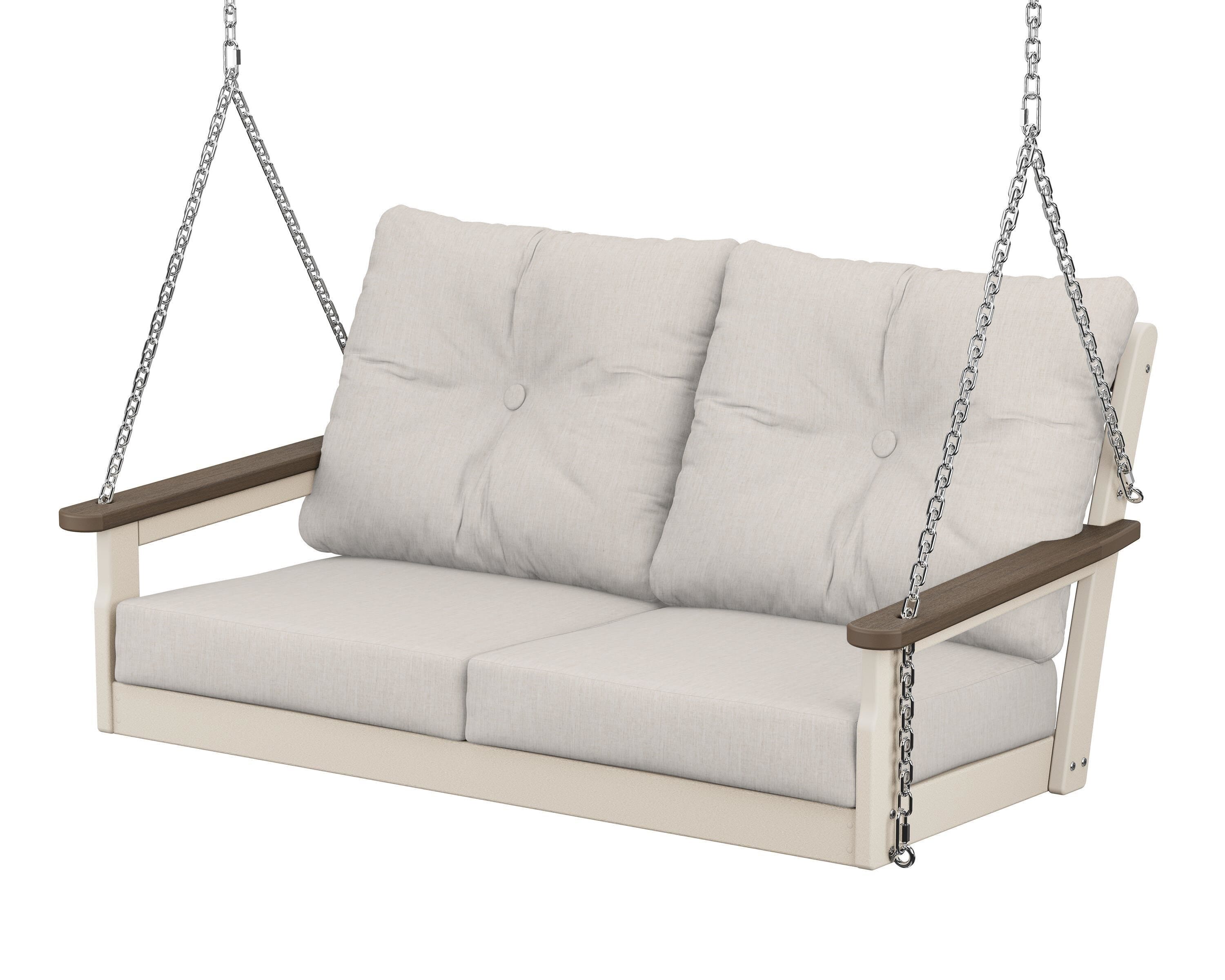 POLYWOOD® Vineyard Deep Seating Swing in Sand / Kona / Cast Ash