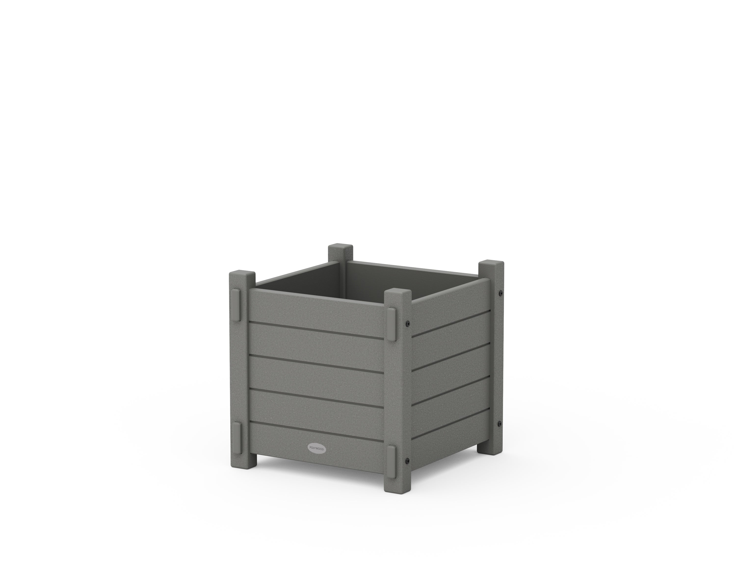 POLYWOOD® Nautical Square Planter Box in Slate Grey