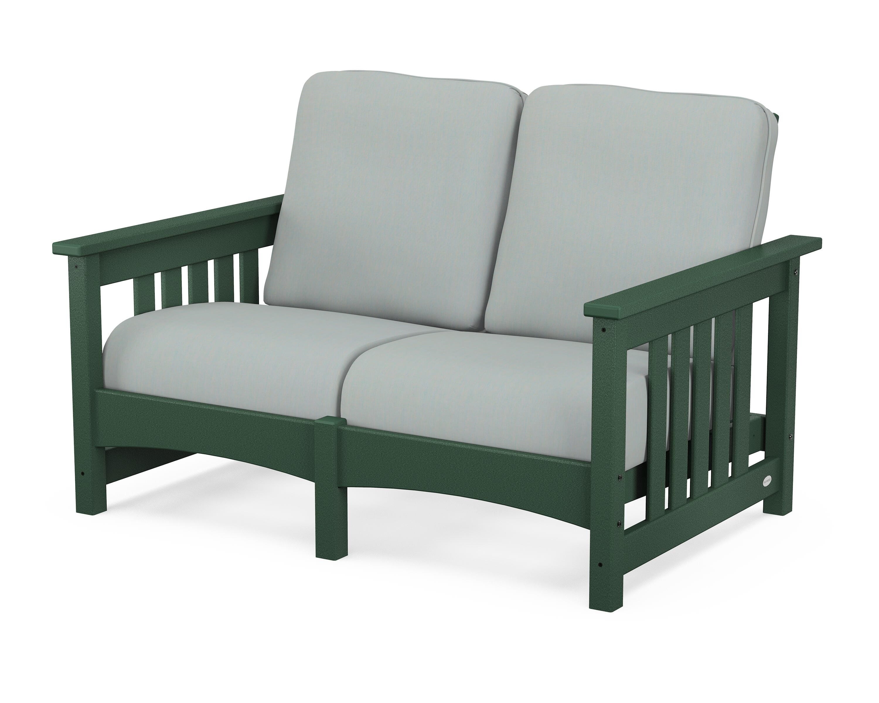 POLYWOOD® Club Mission Loveseat in Green / Spa