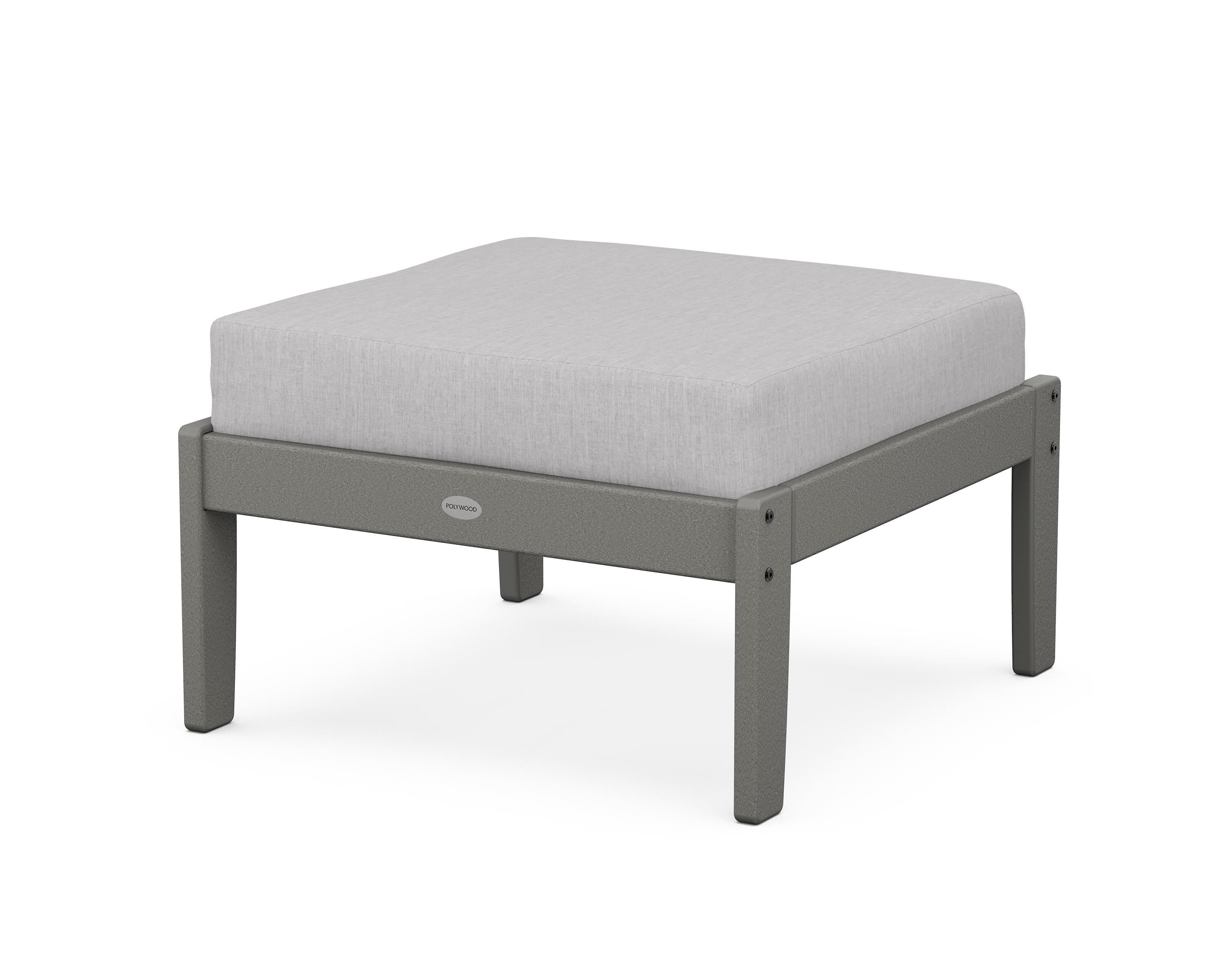 POLYWOOD® Braxton Deep Seating Ottoman in Slate Grey / Granite