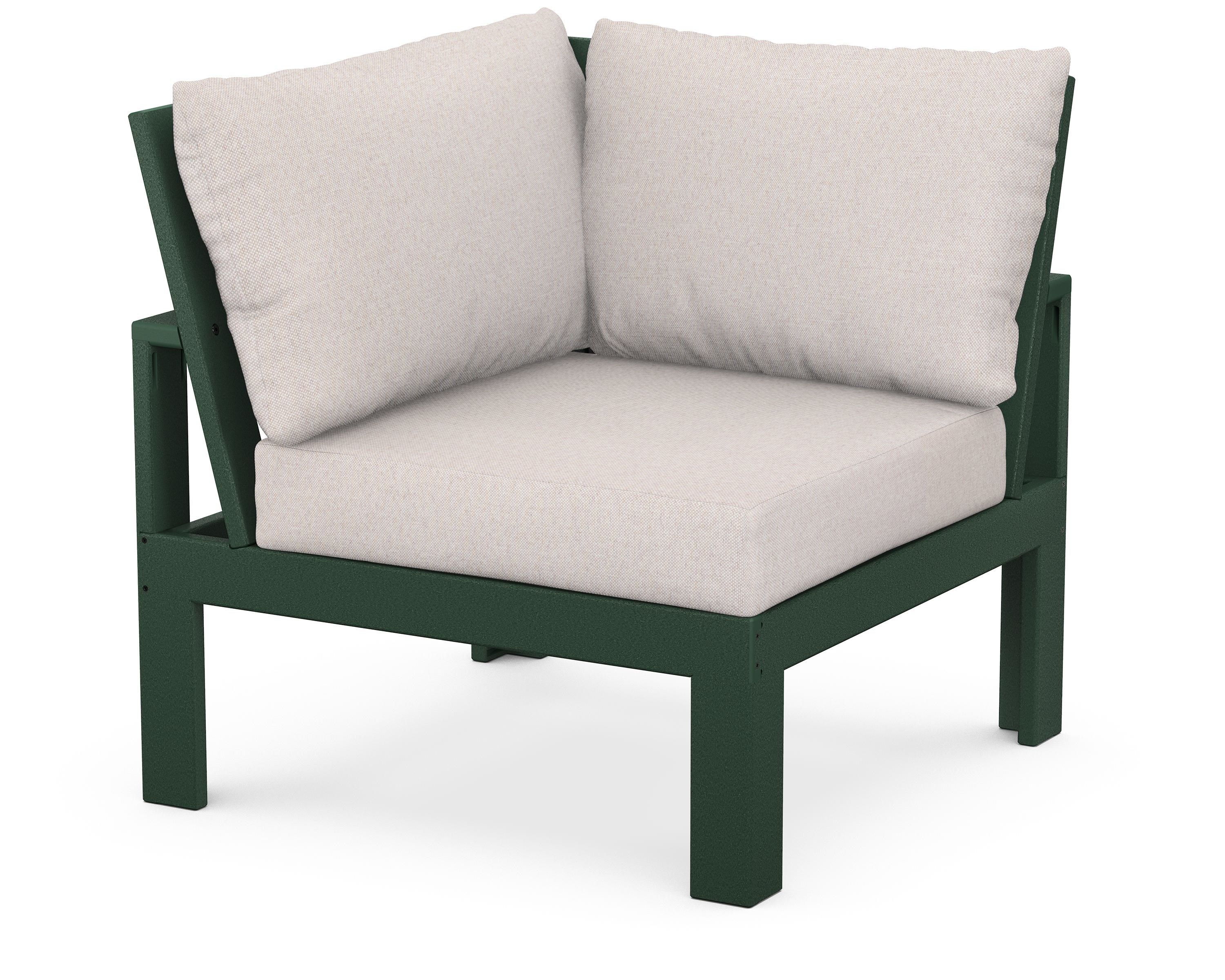 Unbranded Modular Corner Chair in Green / Dune Burlap