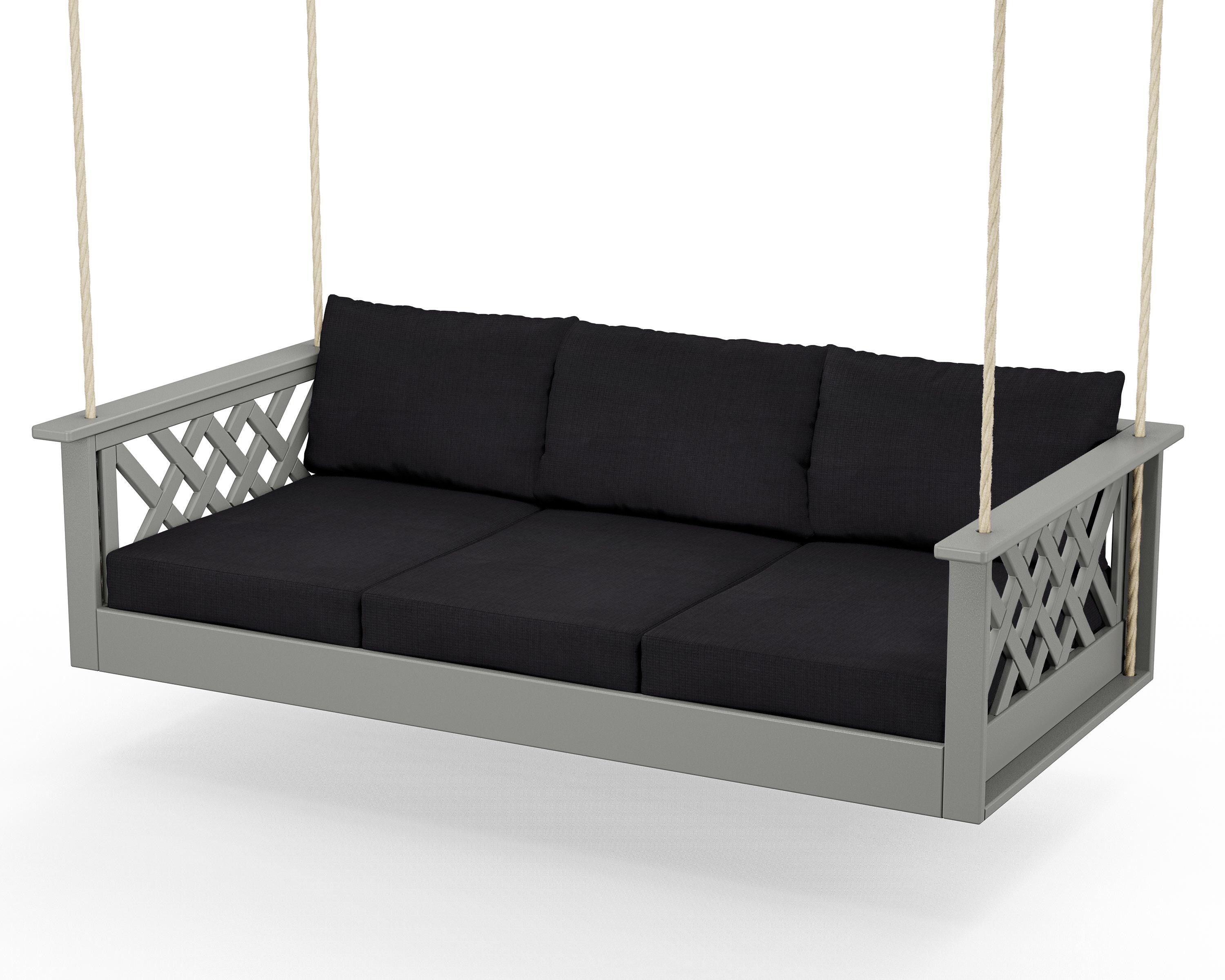 Country Living Wovendale Daybed Swing in Slate Grey / Midnight Linen