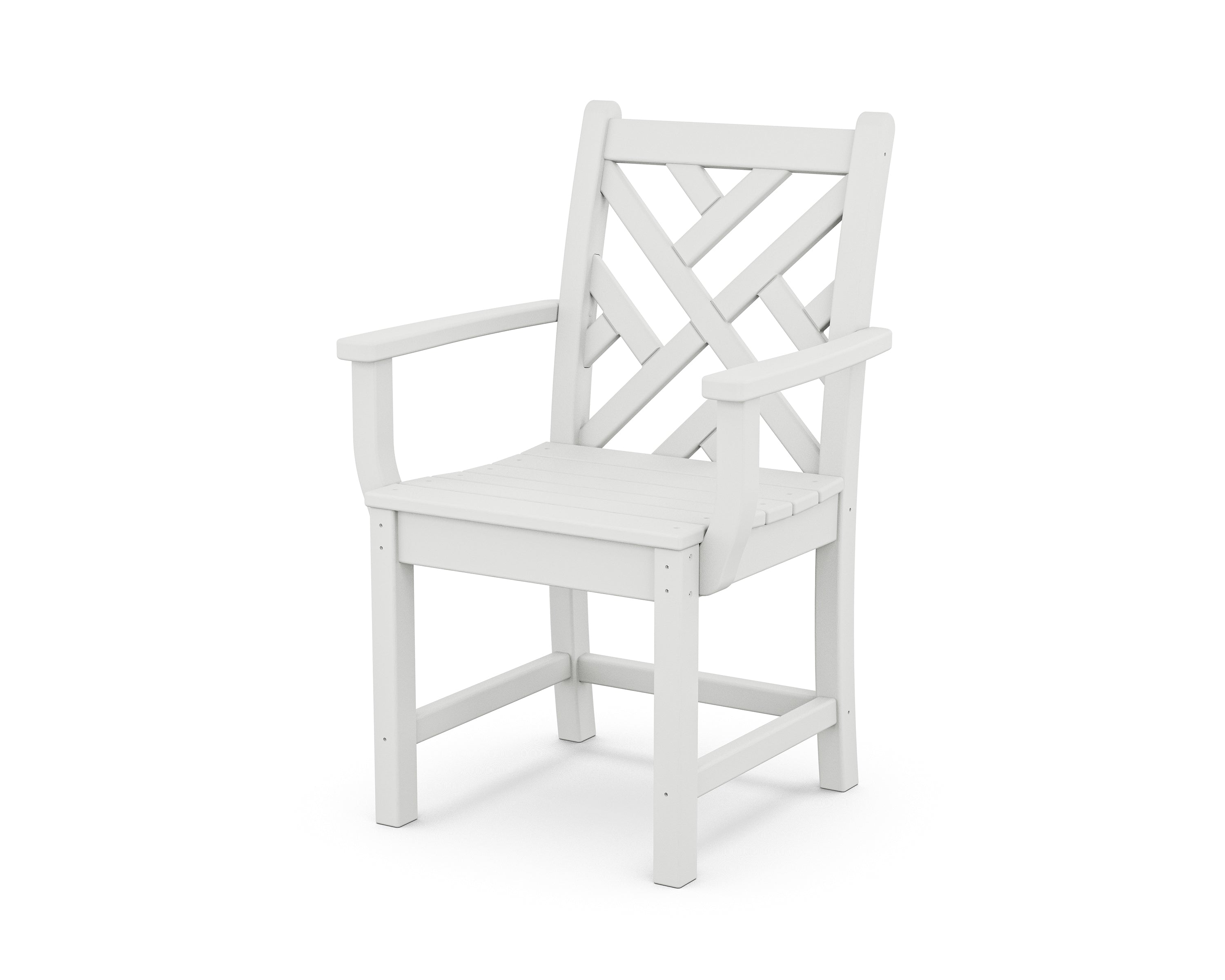 POLYWOOD® Chippendale Dining Arm Chair in White