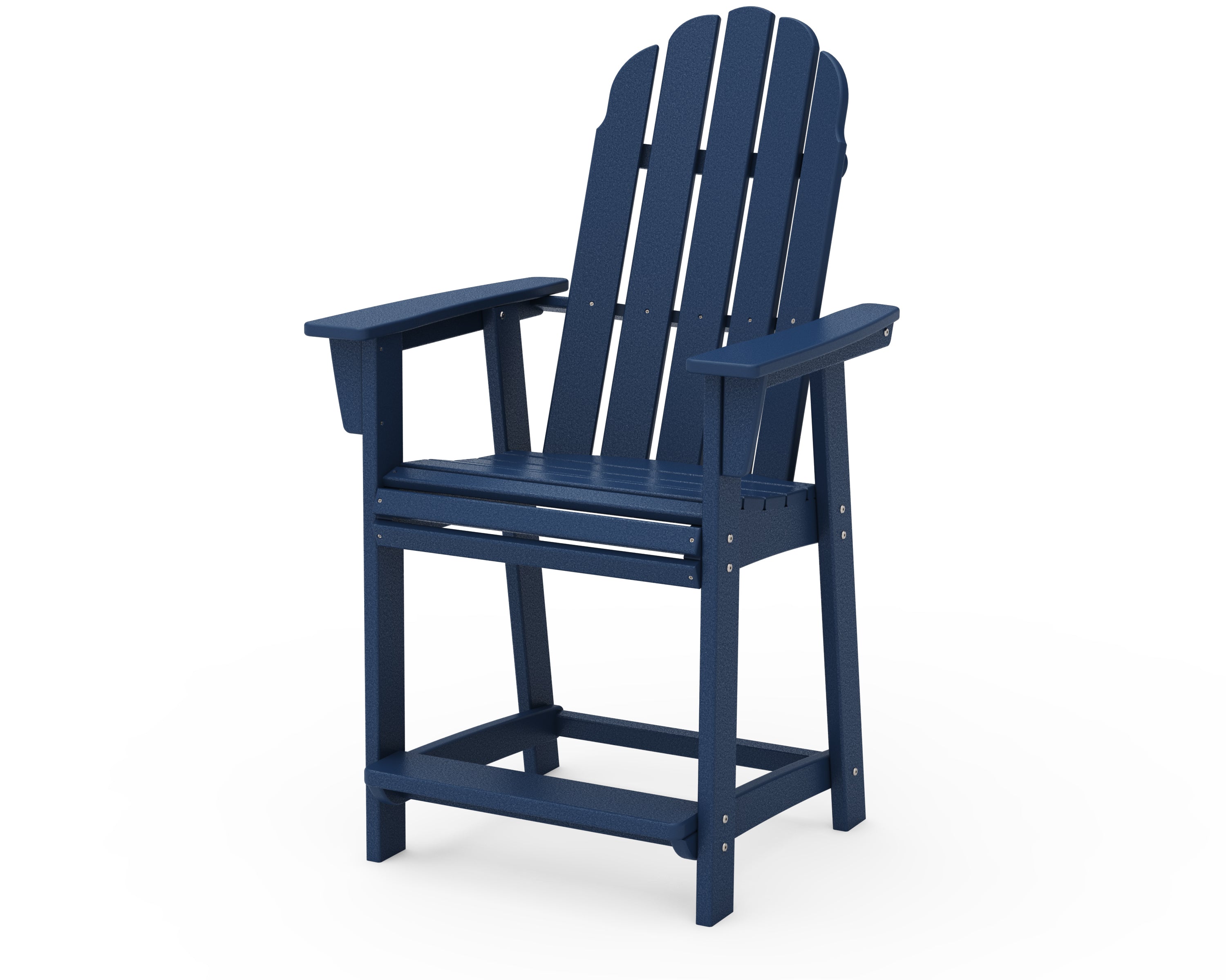 POLYWOOD® Vineyard Curveback Adirondack Counter Chair in Navy