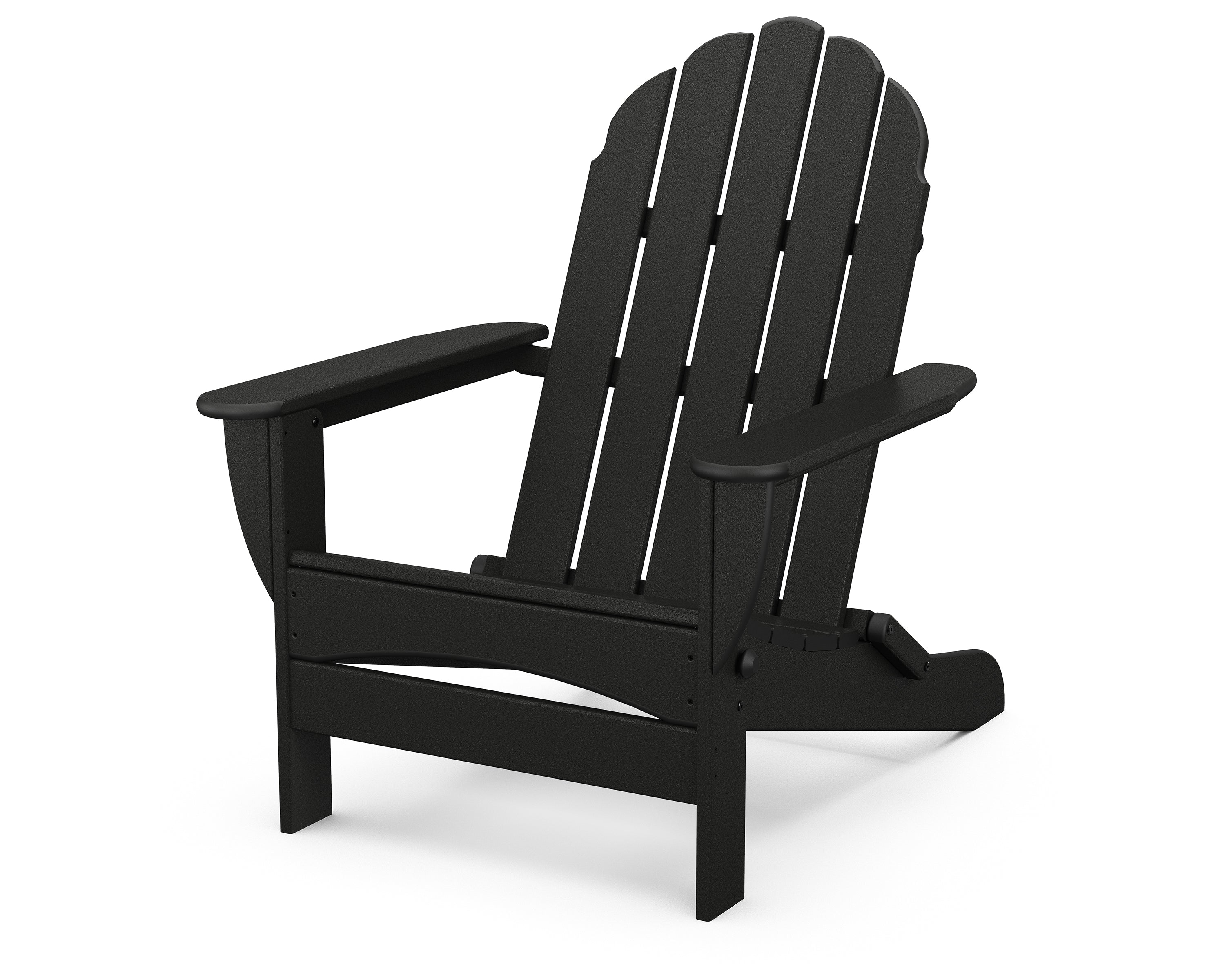 POLYWOOD® Classic Oversized Folding Adirondack Chair in Black