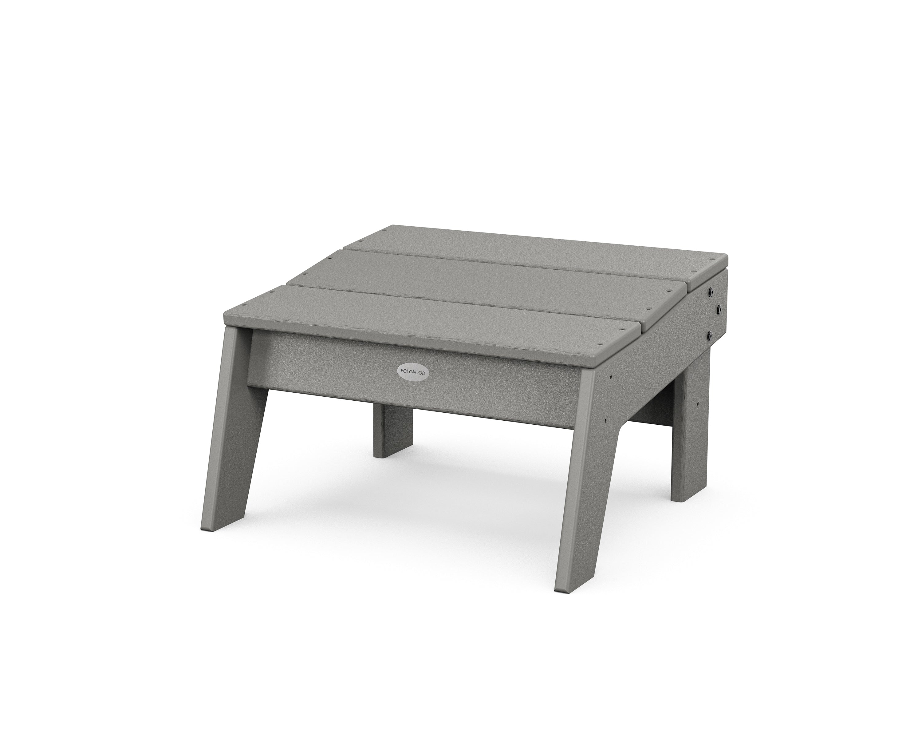 POLYWOOD® Modern Studio Ottoman in Slate Grey