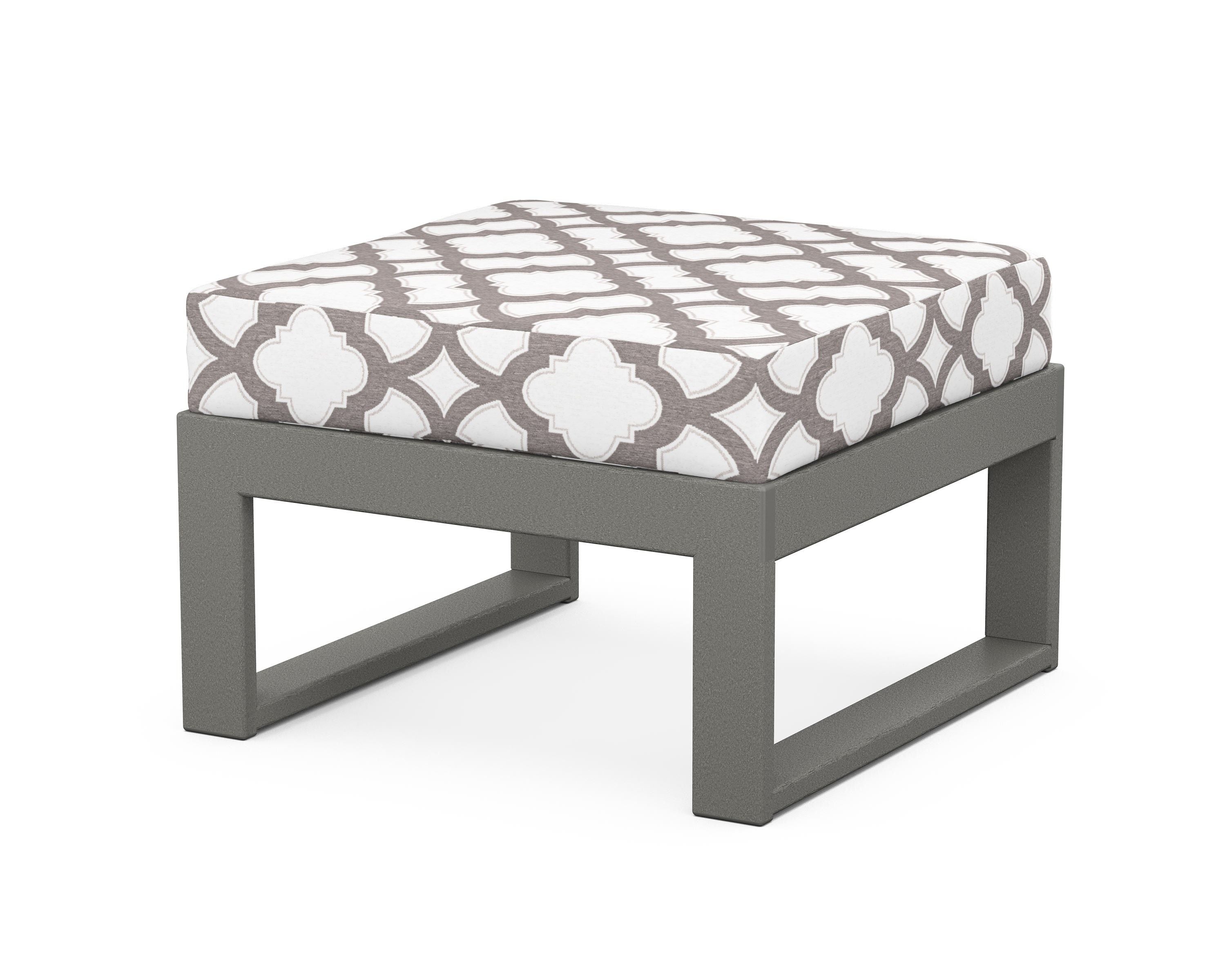 Unbranded Modular Ottoman - Modern in Slate Grey / Trellis Grey Mist