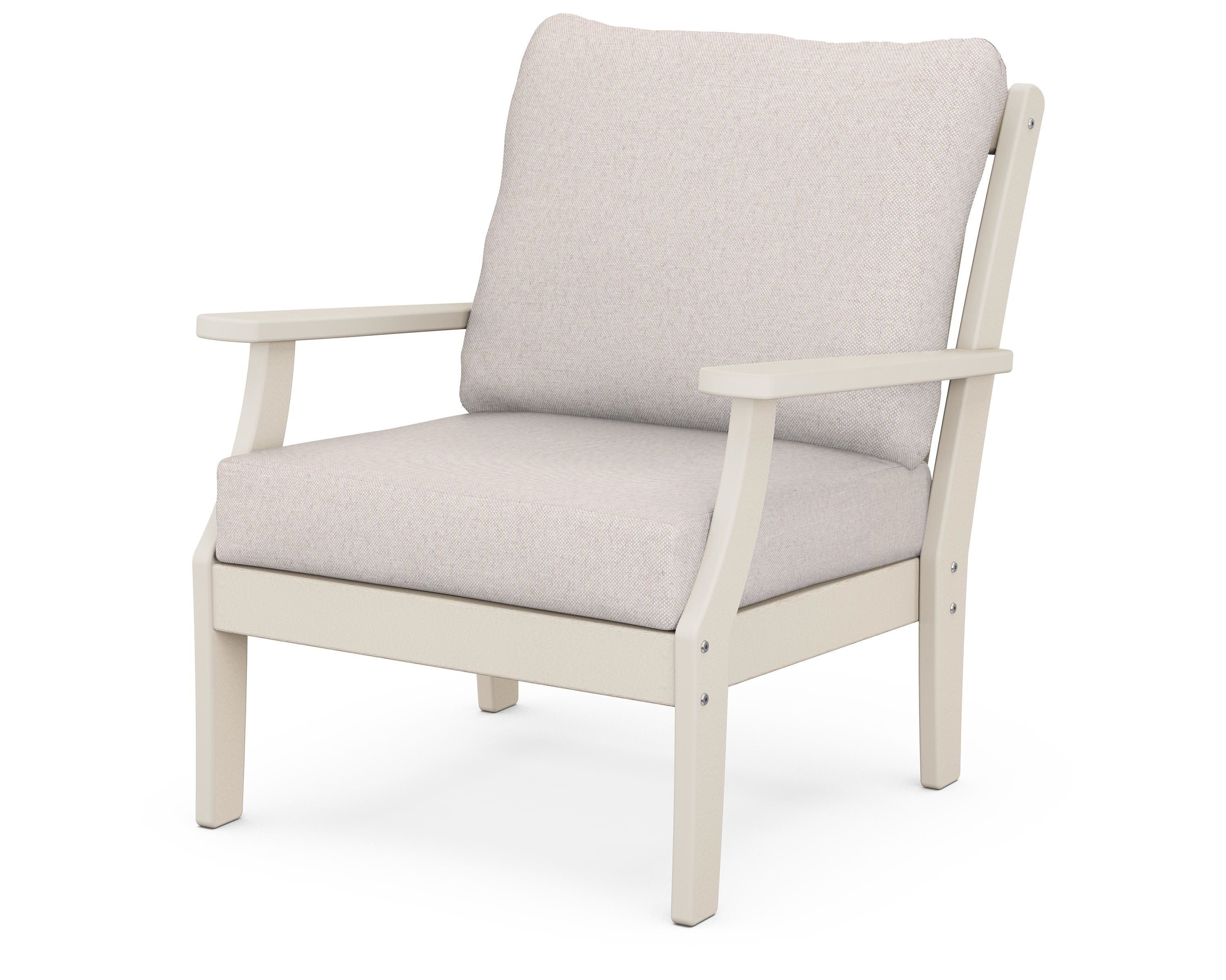 POLYWOOD® Braxton Deep Seating Chair in Sand / Dune Burlap