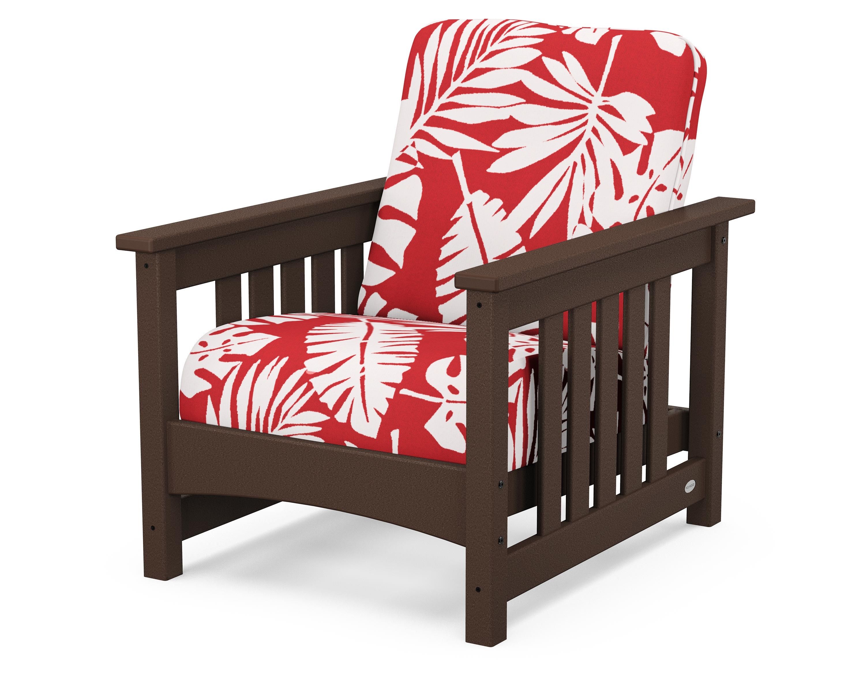 POLYWOOD® Club Mission Chair in Mahogany / Leaf Crimson
