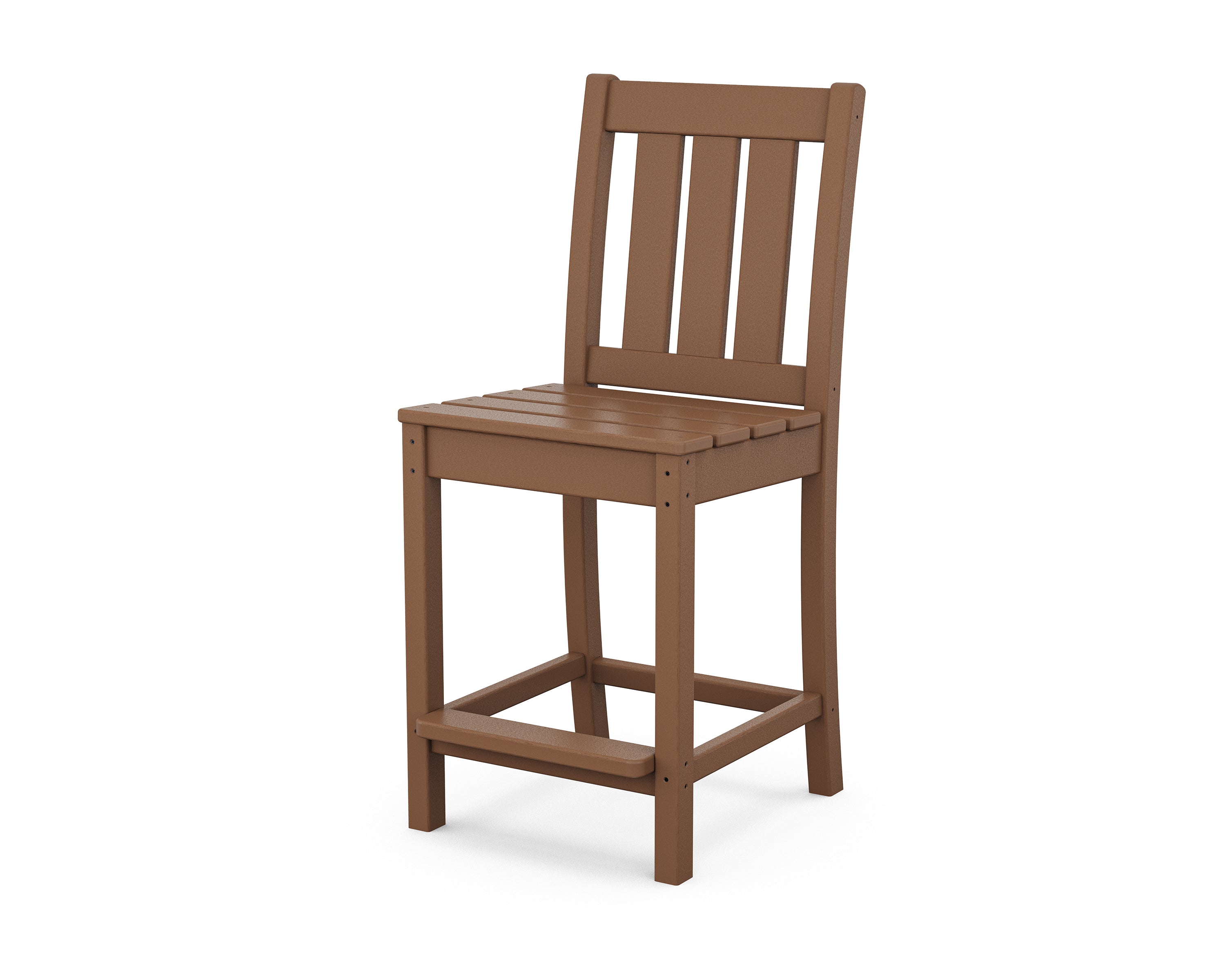 POLYWOOD® Oxford Counter Side Chair in Teak