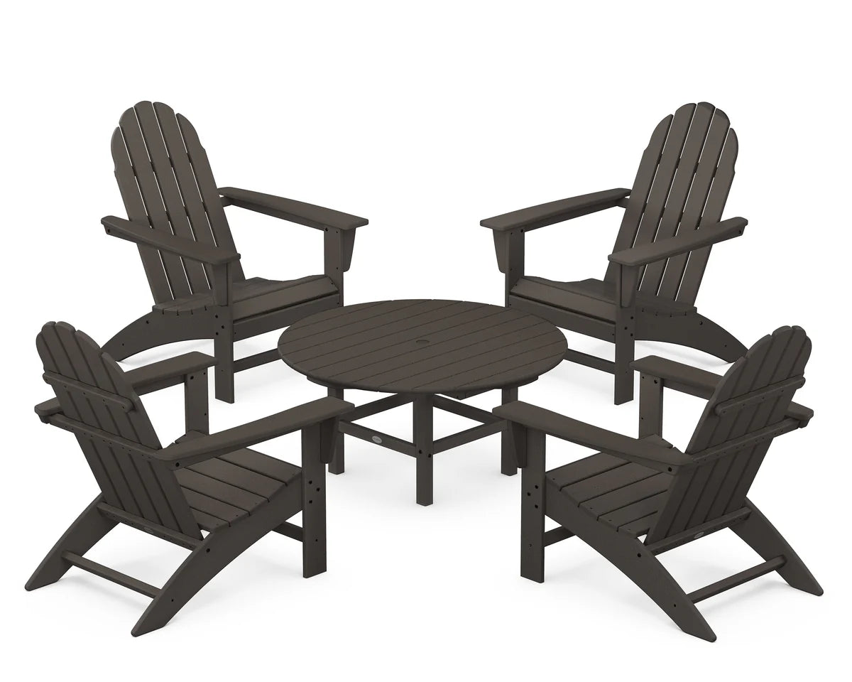 Vineyard 5-Piece Adirondack Chair Conversation Set