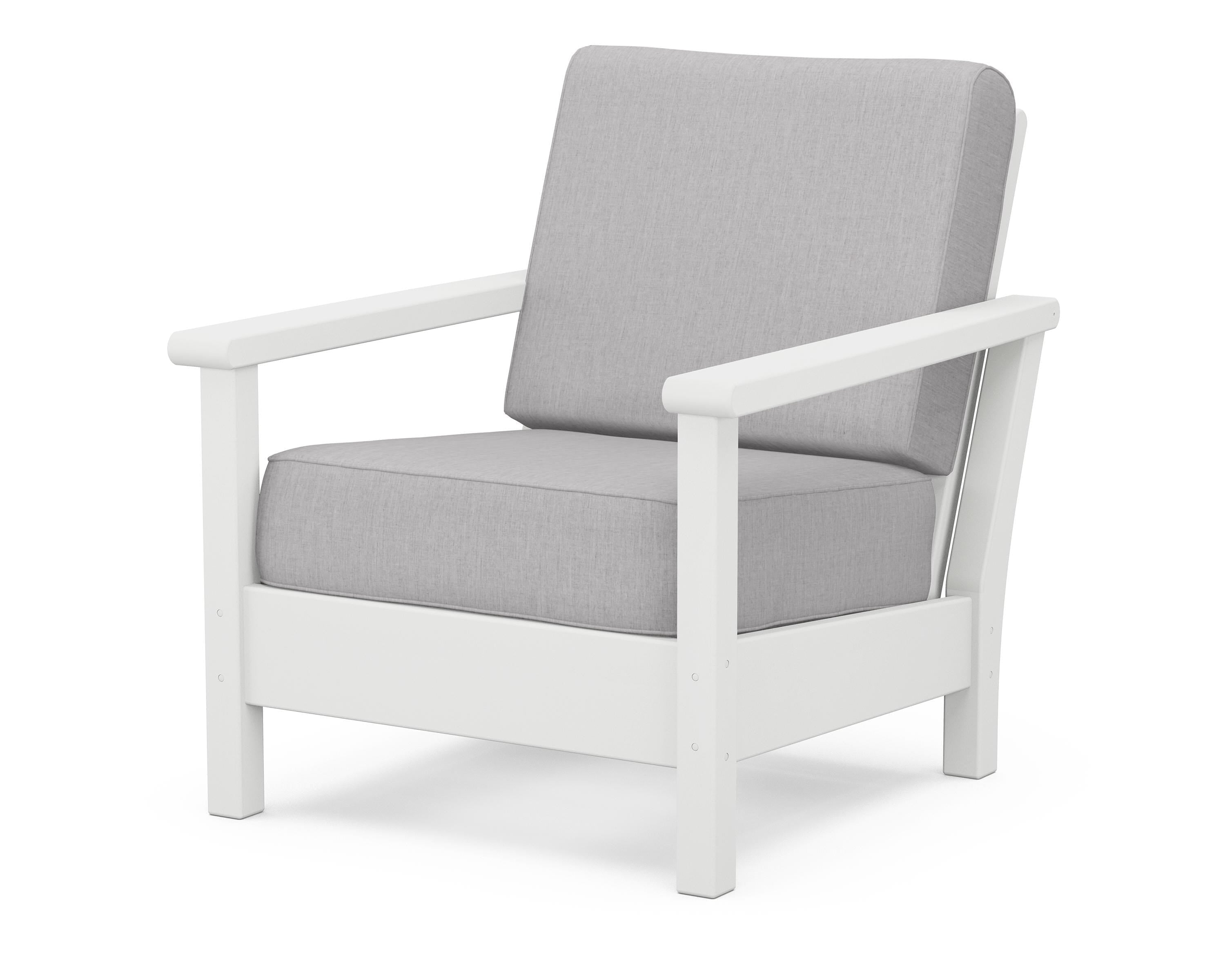 POLYWOOD® Harbour Deep Seating Chair in White / Granite