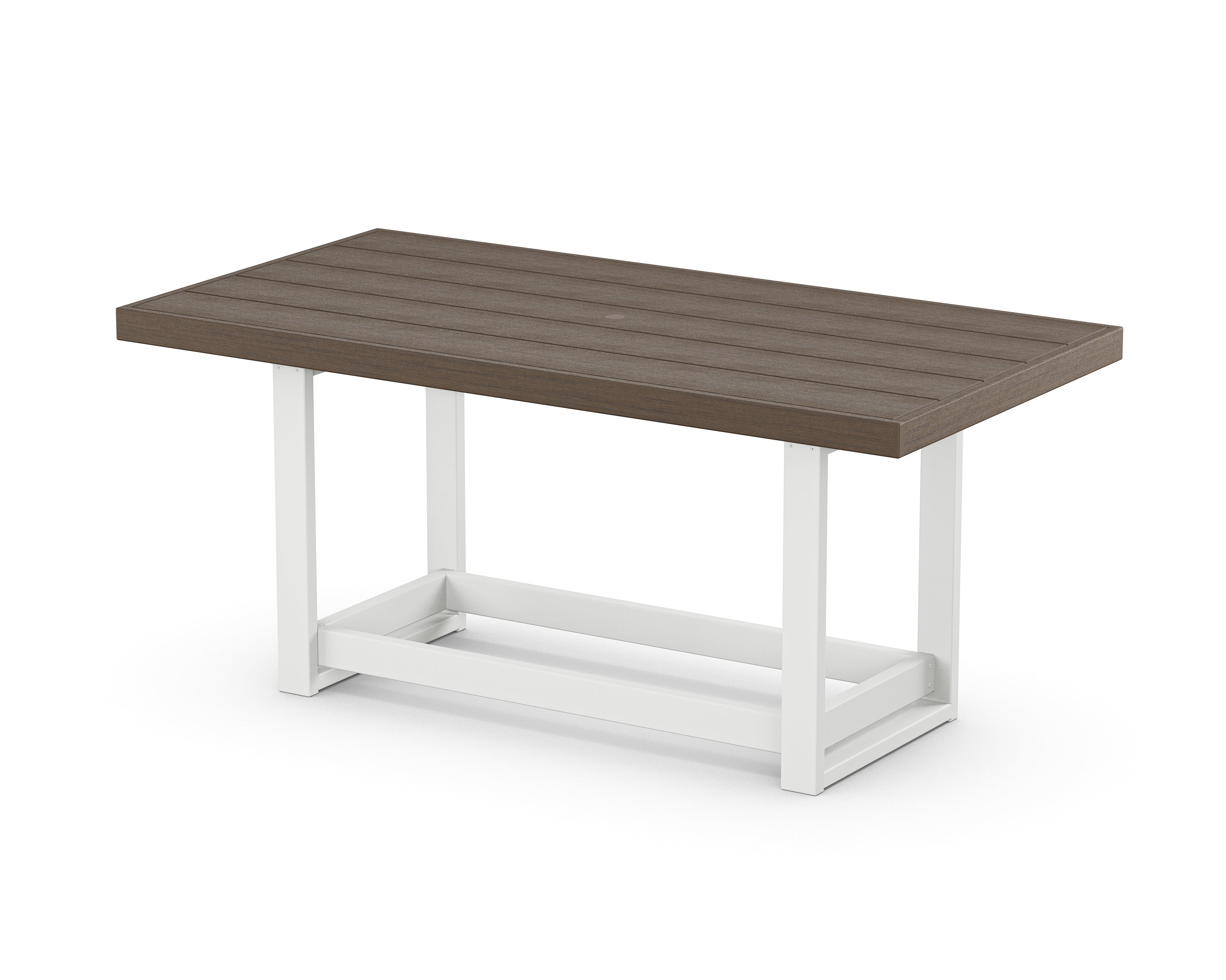 POLYWOOD® EDGE 40 x 78 Counter Table in White / Kona
