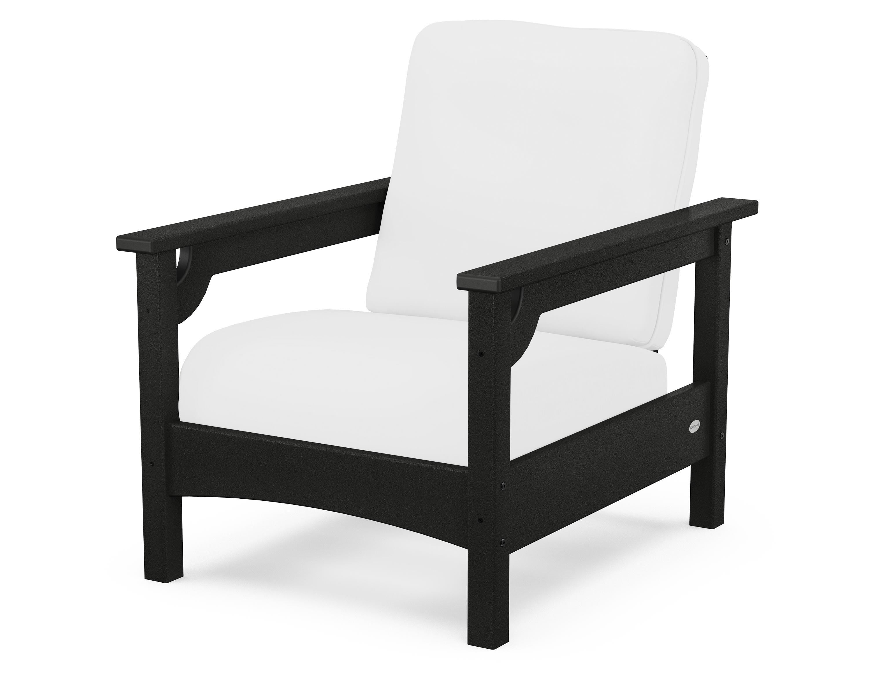 POLYWOOD® Club Chair in Black / Natural