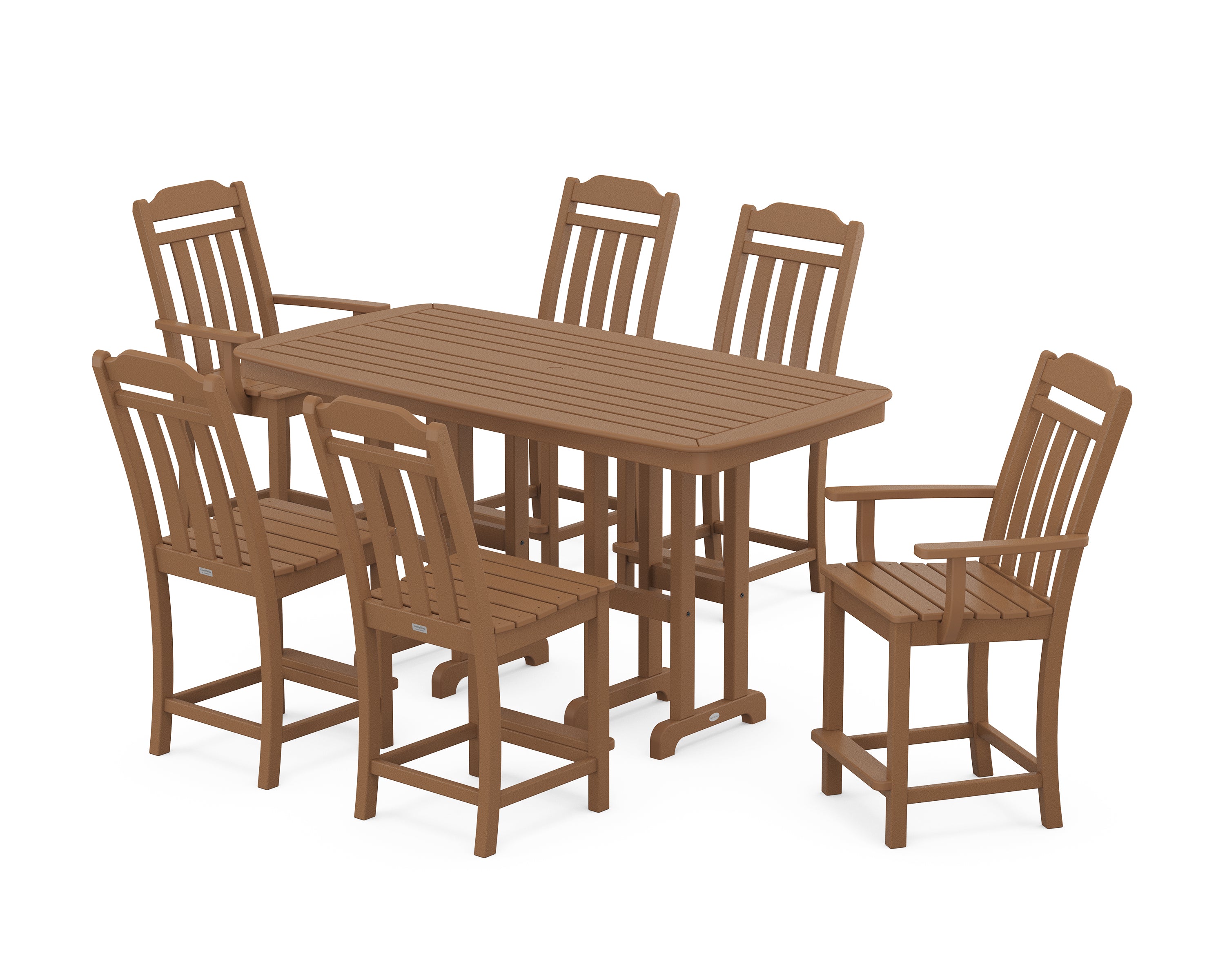 Country Living Cottage 7-Piece Counter Set in Teak