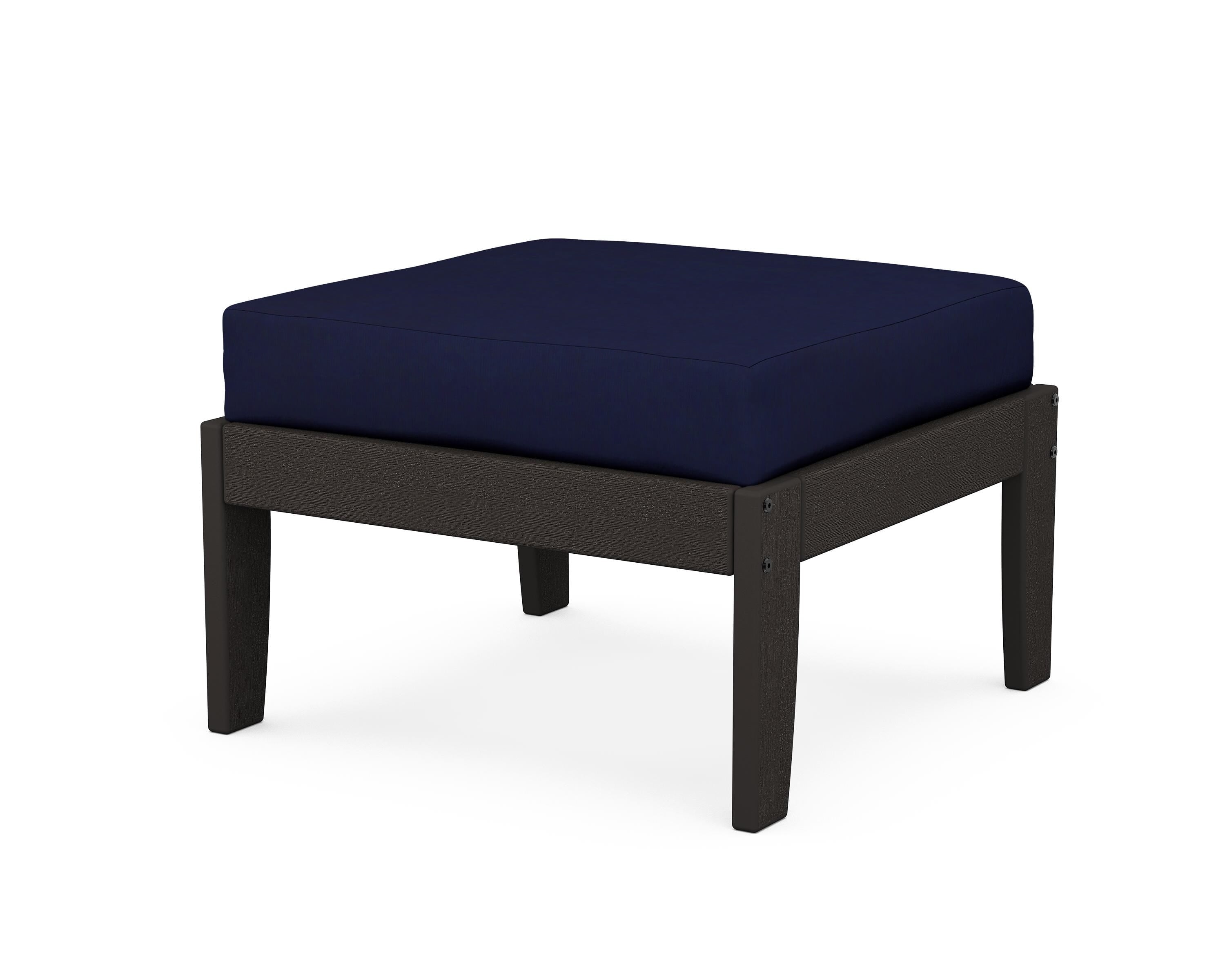 Unbranded Modular Ottoman - Classic in Vintage Coffee / Navy