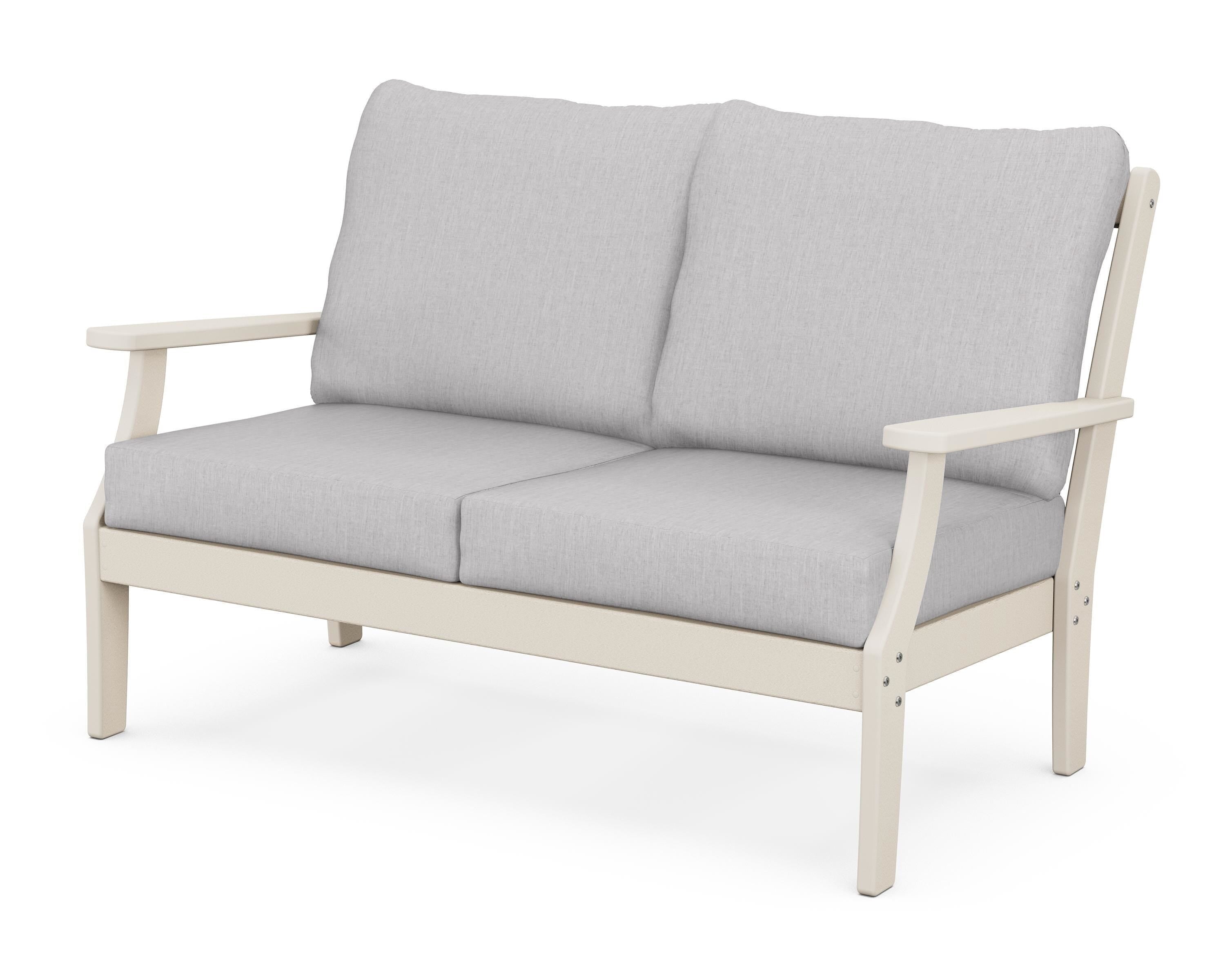 POLYWOOD® Braxton Deep Seating Loveseat in Sand / Granite