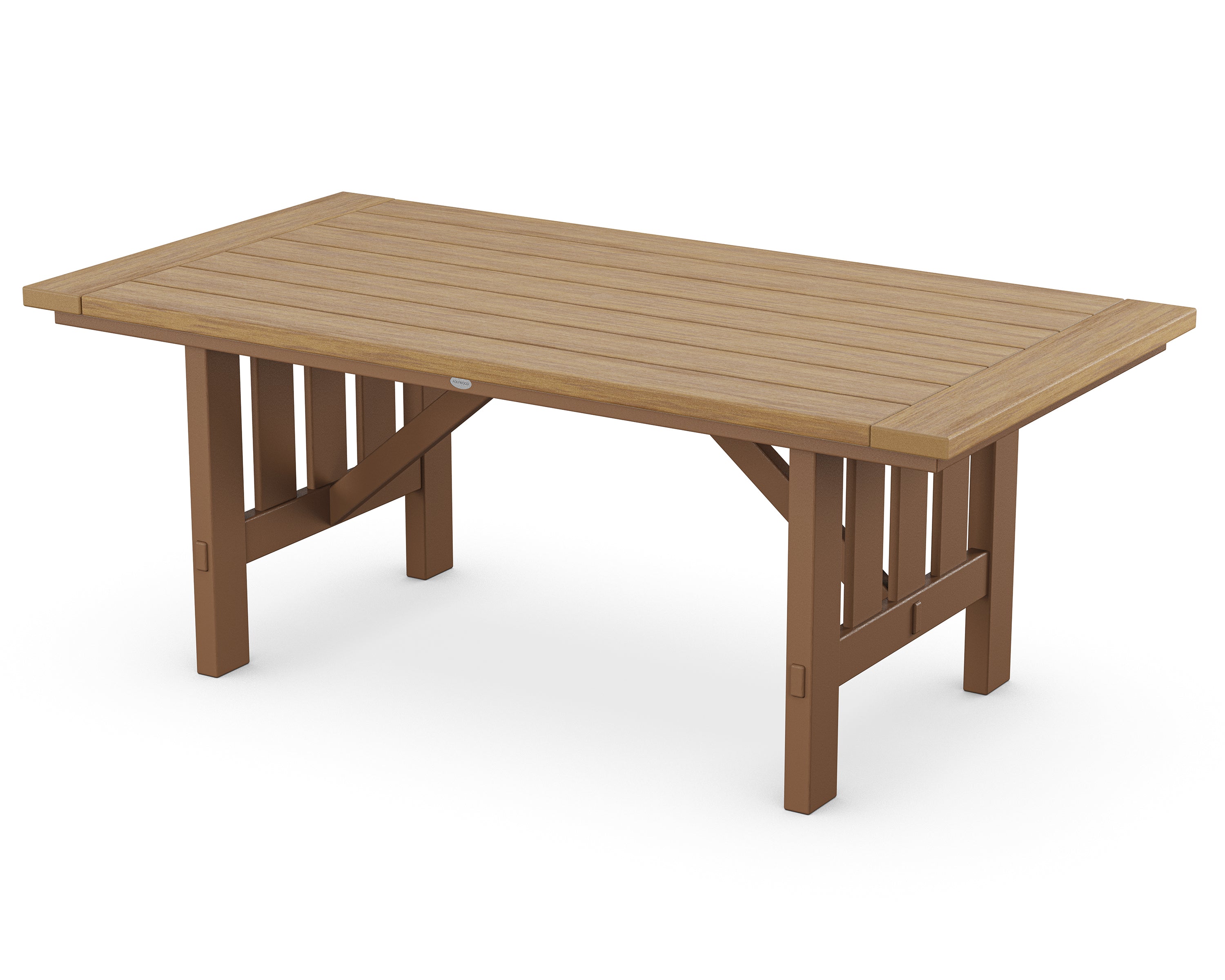 POLYWOOD® Mission 39" x 75" Dining Table in Teak / Natural
