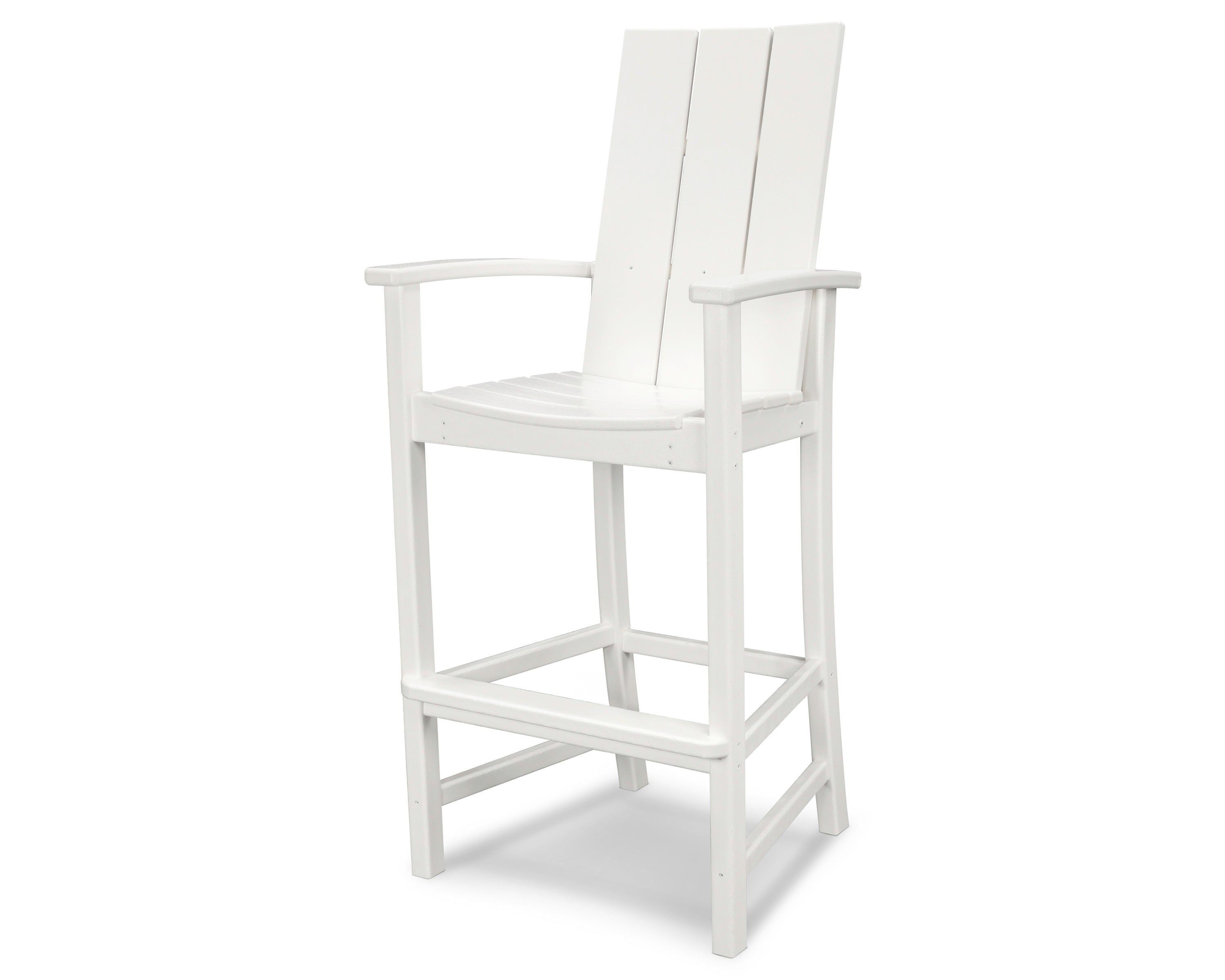 POLYWOOD® Modern Adirondack Bar Chair in White