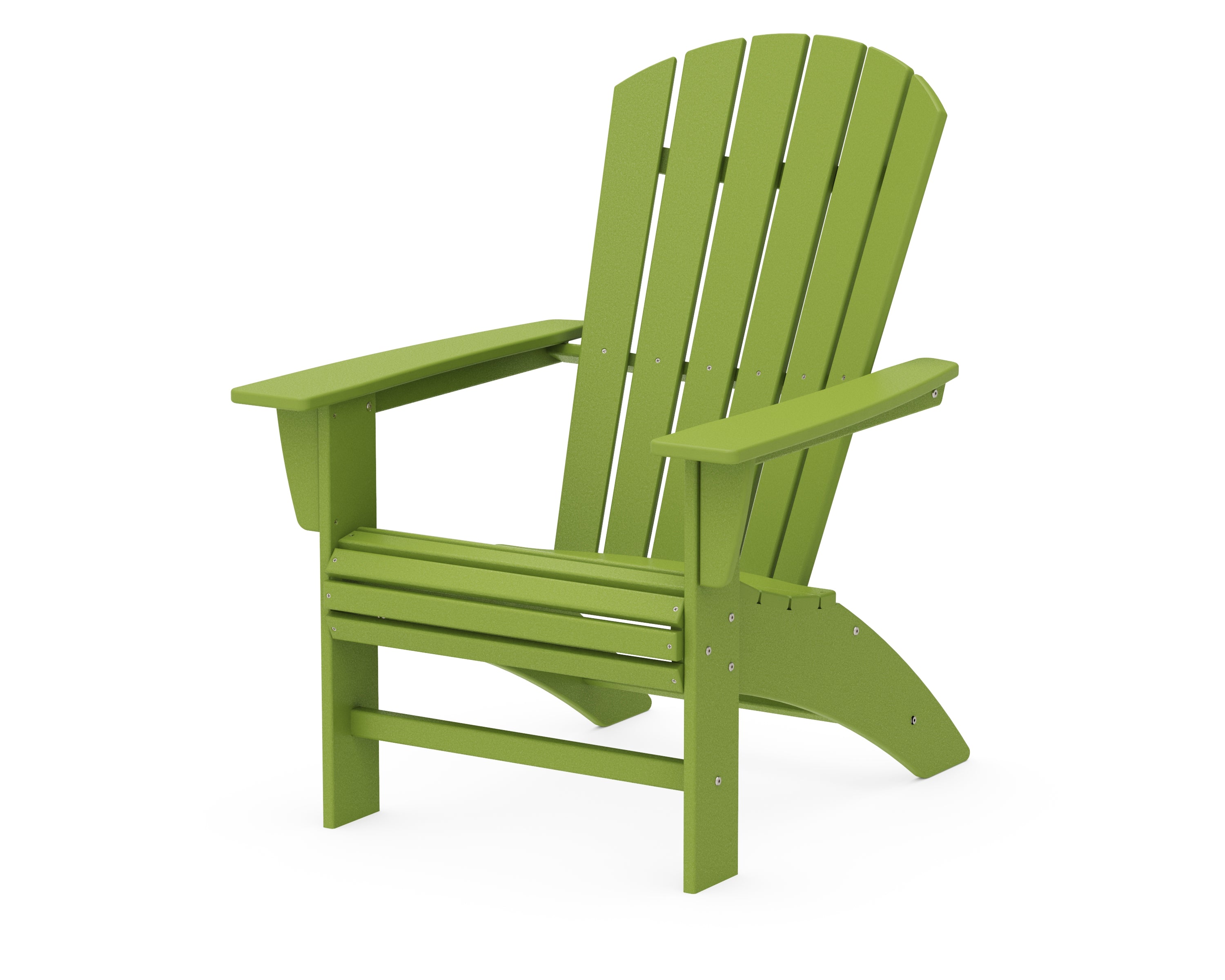 POLYWOOD® Nautical Curveback Adirondack Chair in Lime