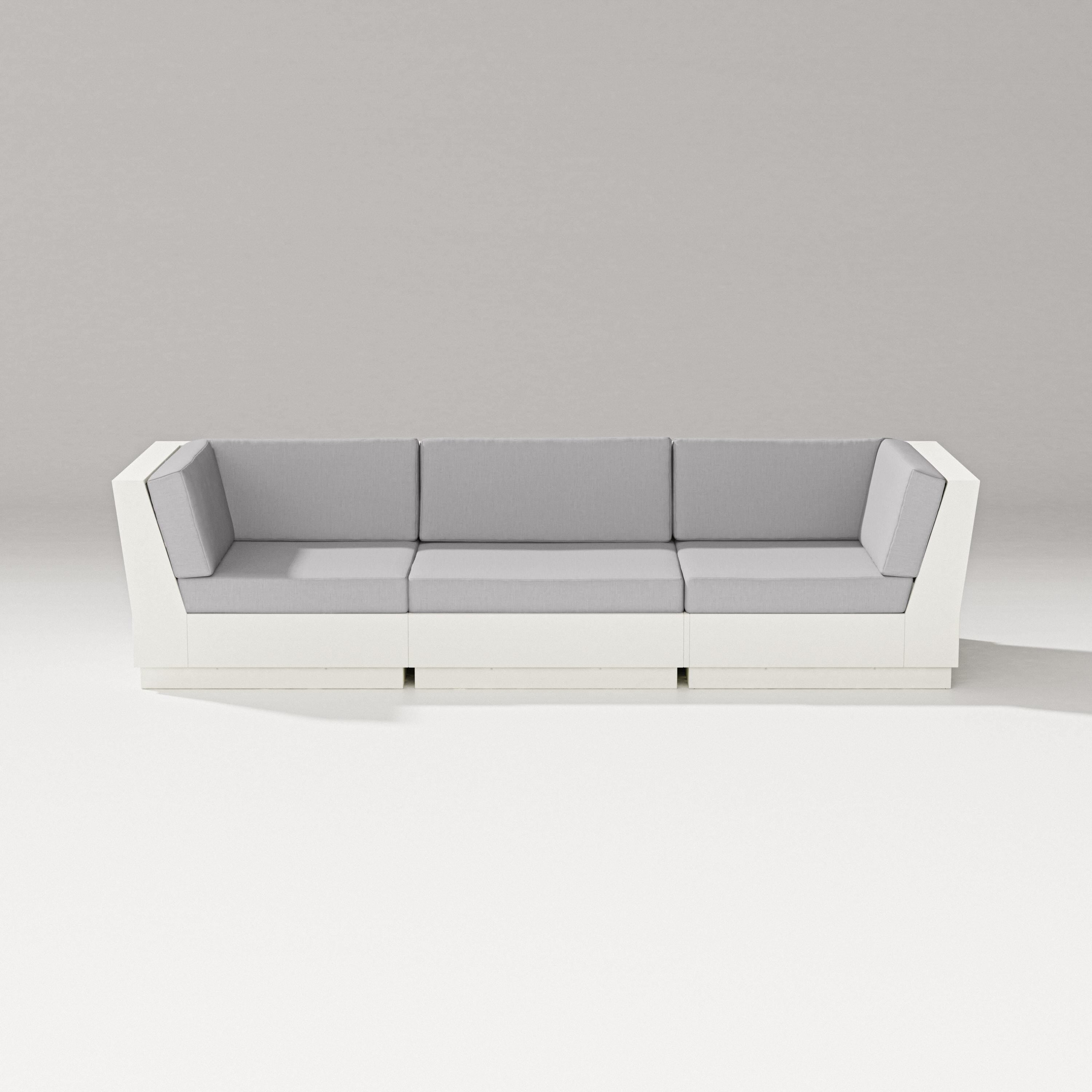 PW Designer Series Elevate Sofa Sectional in Vintage White / Granite